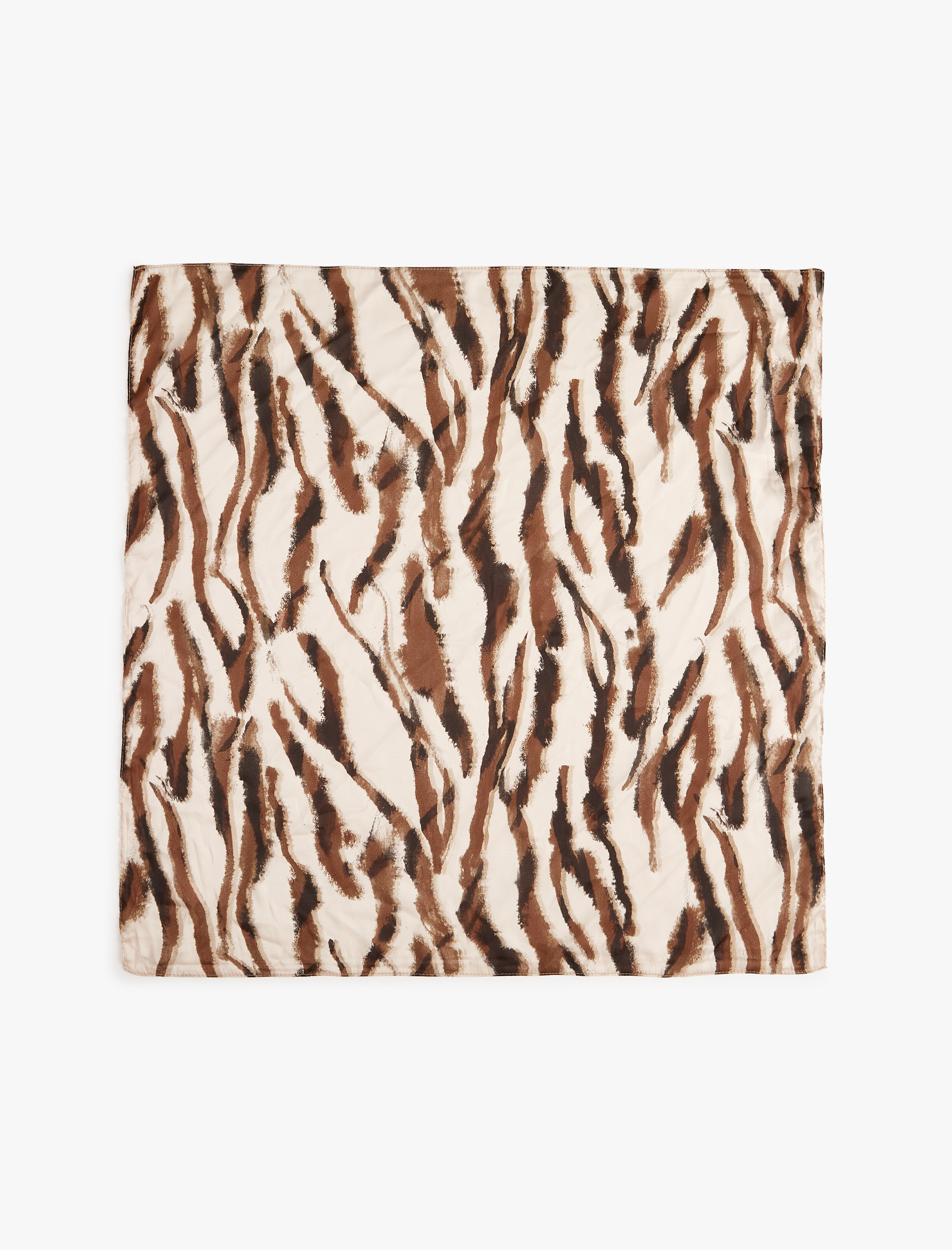  Kadın Fular Kare Leopar Desenli