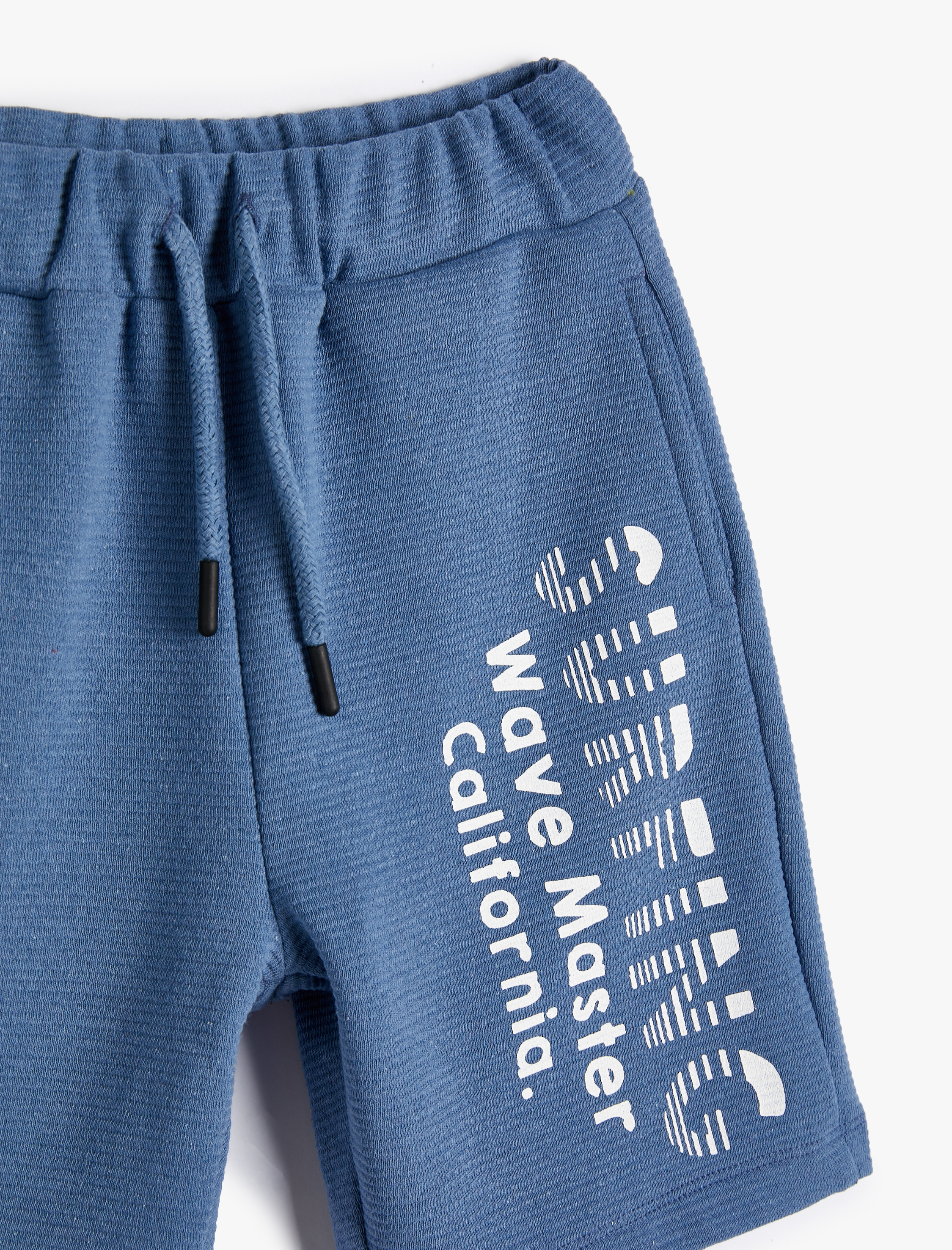  Erkek Çocuk Şort Sörf Baskılı Pamuklu Beli Bağlamalı