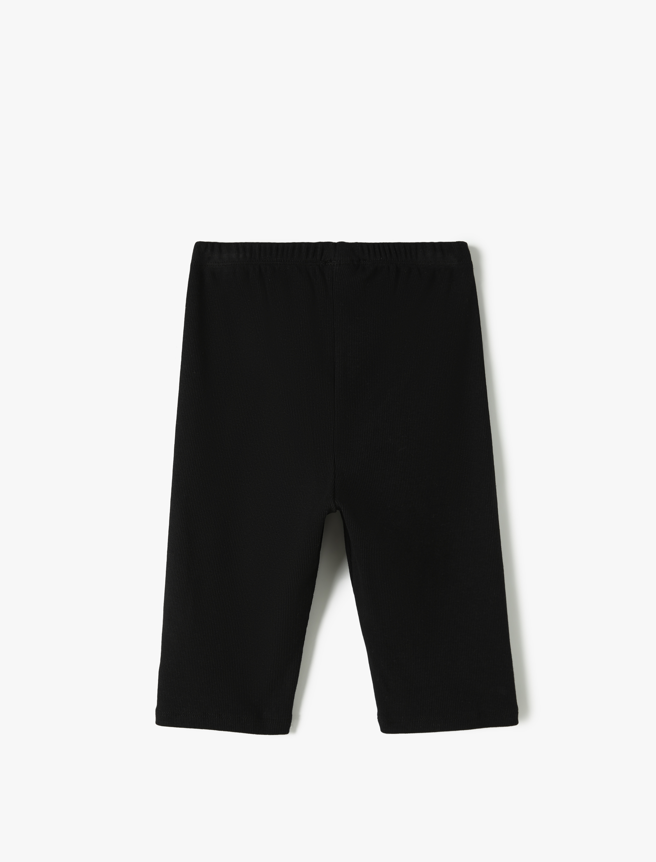  Kız Çocuk Kısa Tayt Ribanalı Beli Lastikli Pamuklu