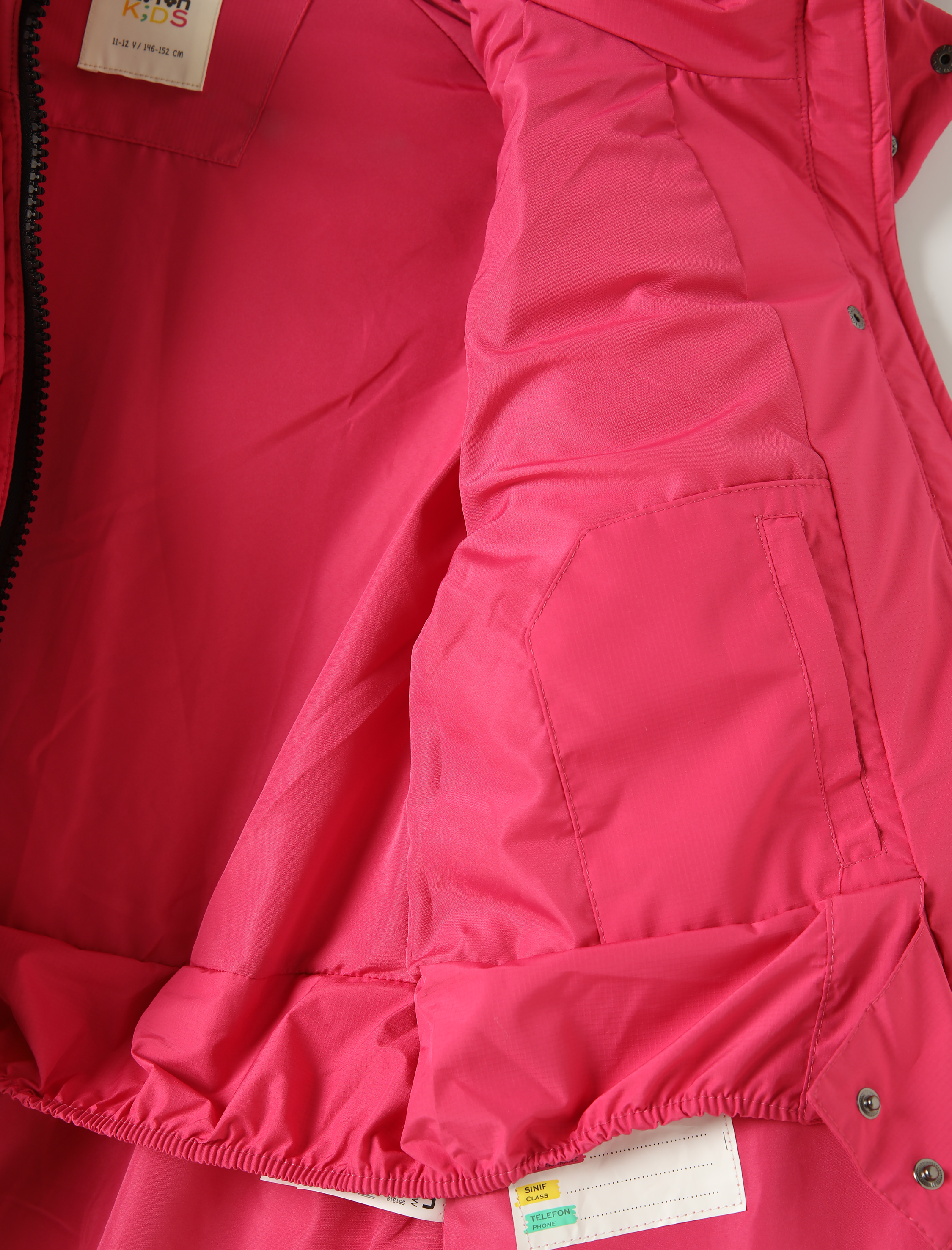  Kız Çocuk Oversize Kapşonlu Şişme Mont Kapaklı Cepli