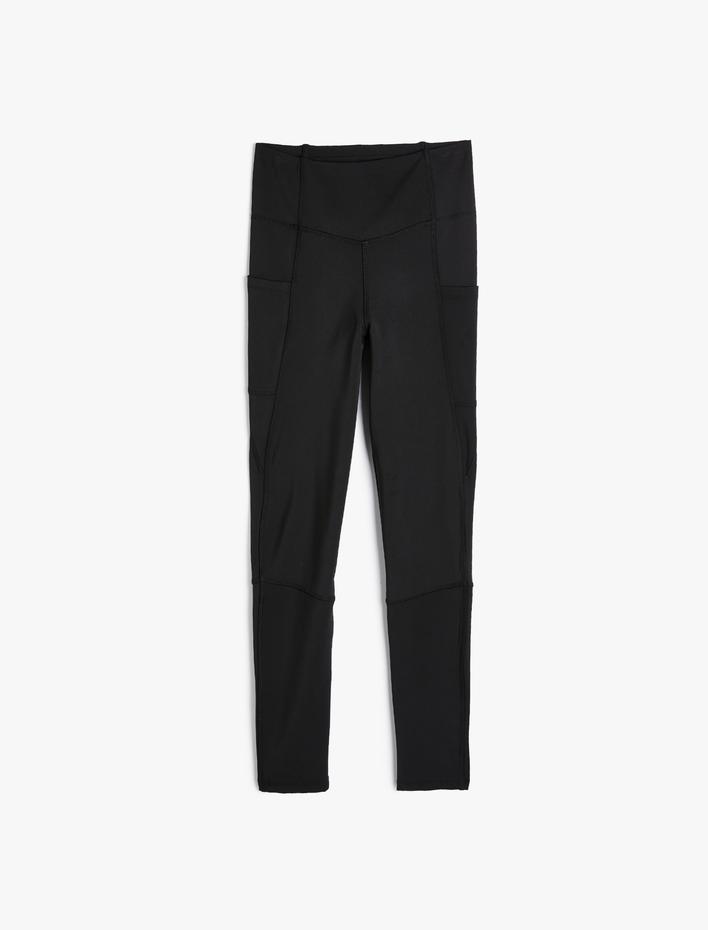  Cepli Spor Tayt Dikiş Detaylı Slim Fit