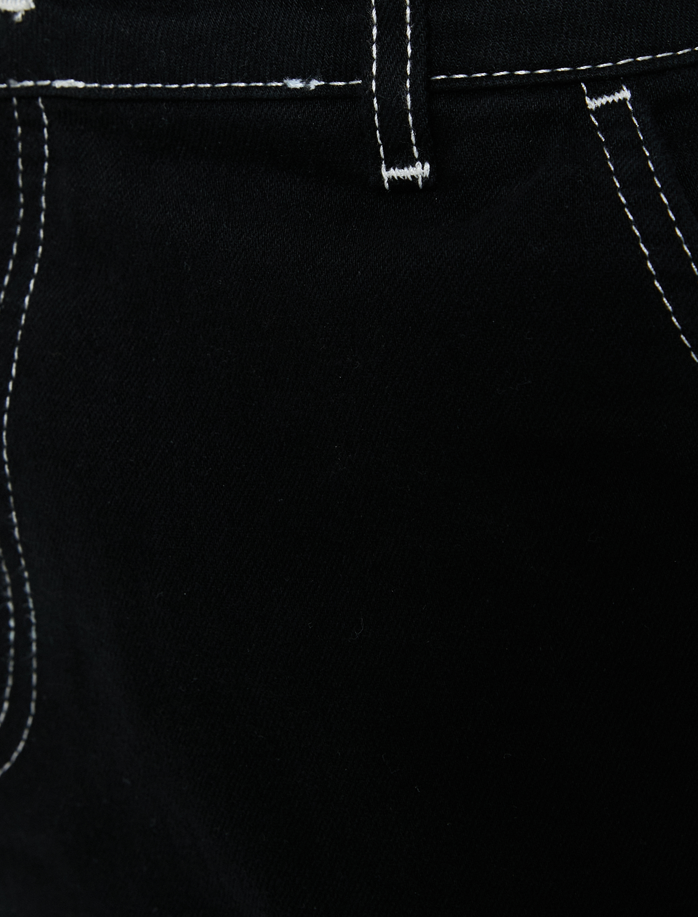   Oversize Kot Pantolon Kargo Cepli Dikiş Detaylı Düğmeli