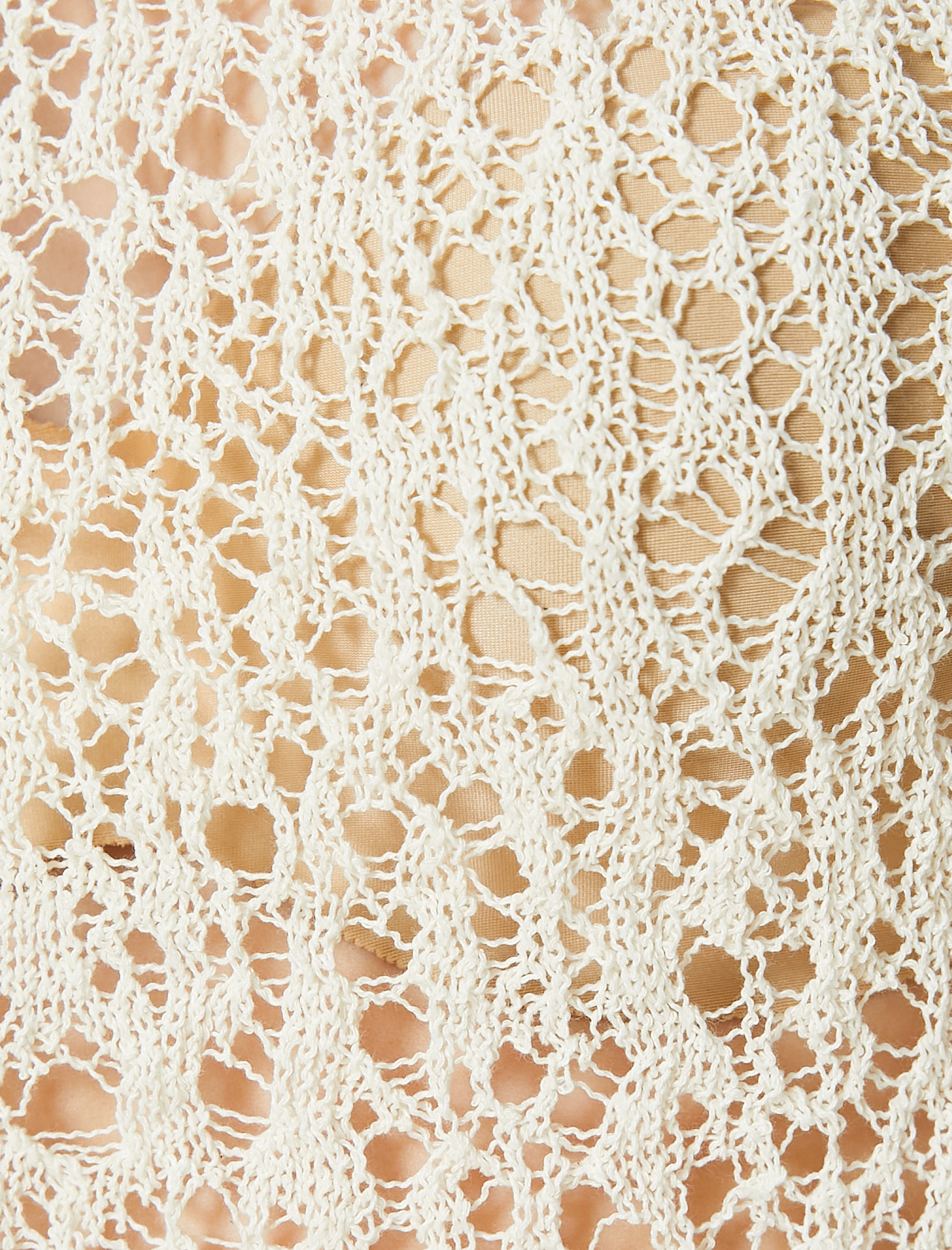 Ajurlu Kroşe Üst Uzun Kollu Kayık Yaka