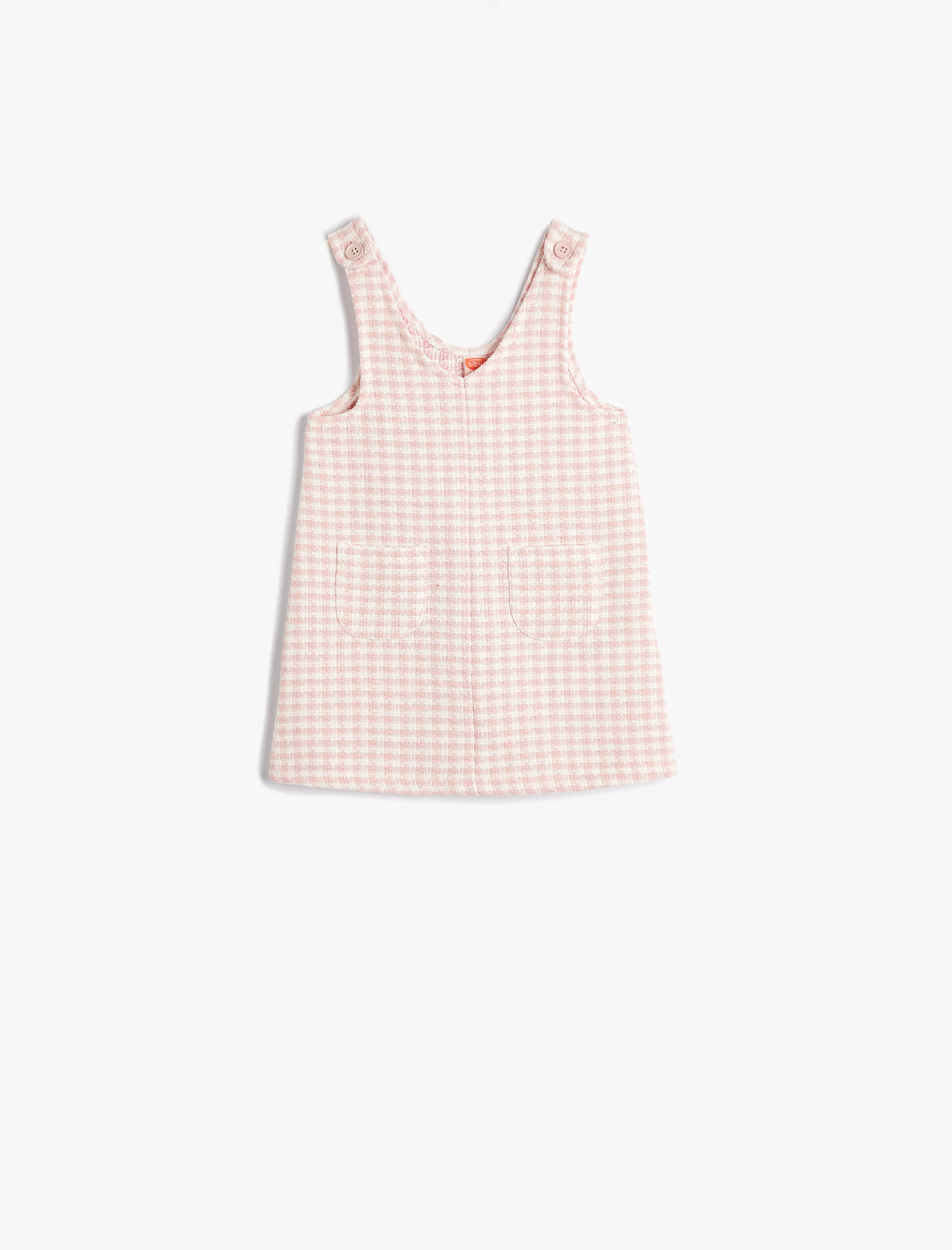  Kız Bebek Tüvit Salopet Elbise Cepli