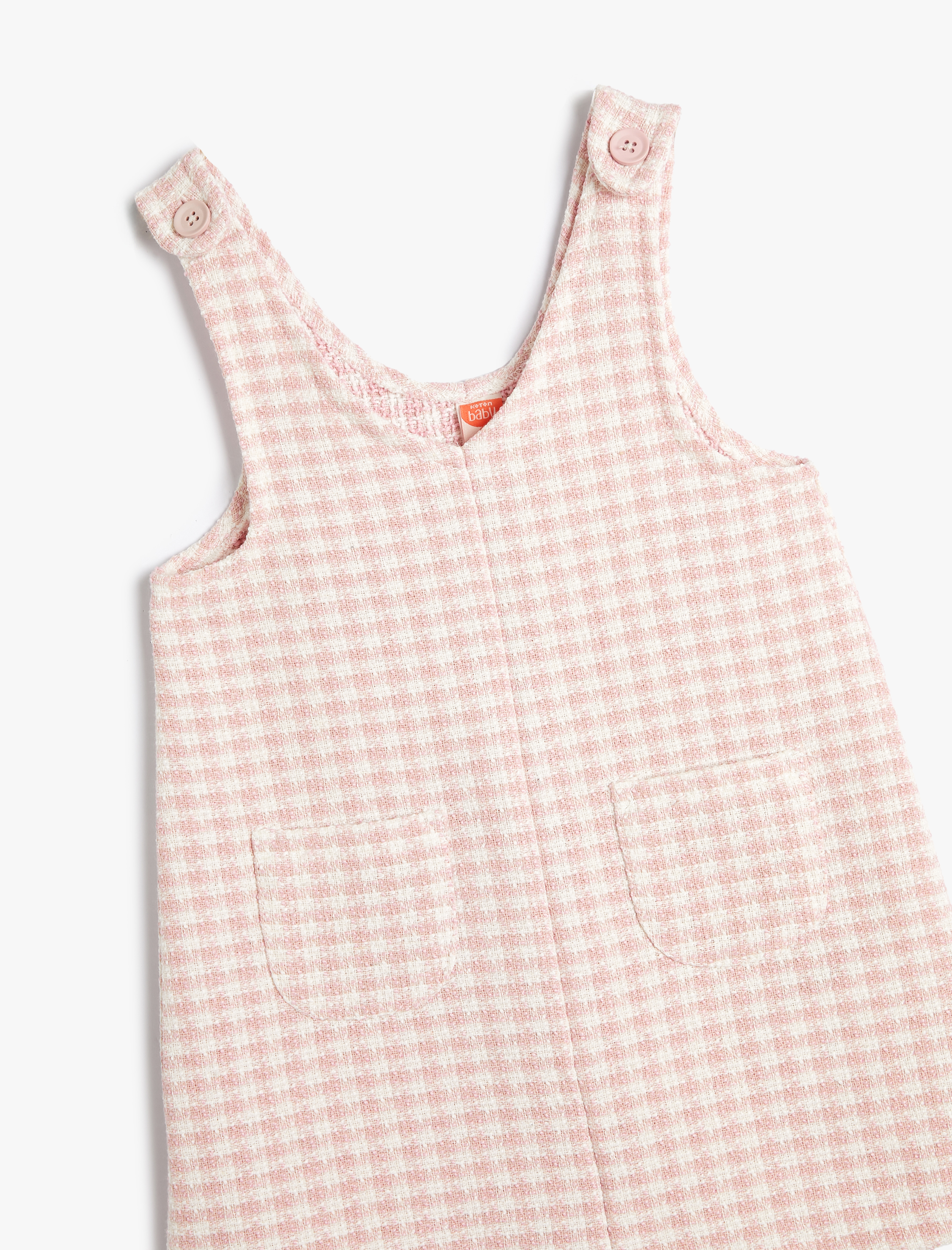  Kız Bebek Tüvit Salopet Elbise Cepli