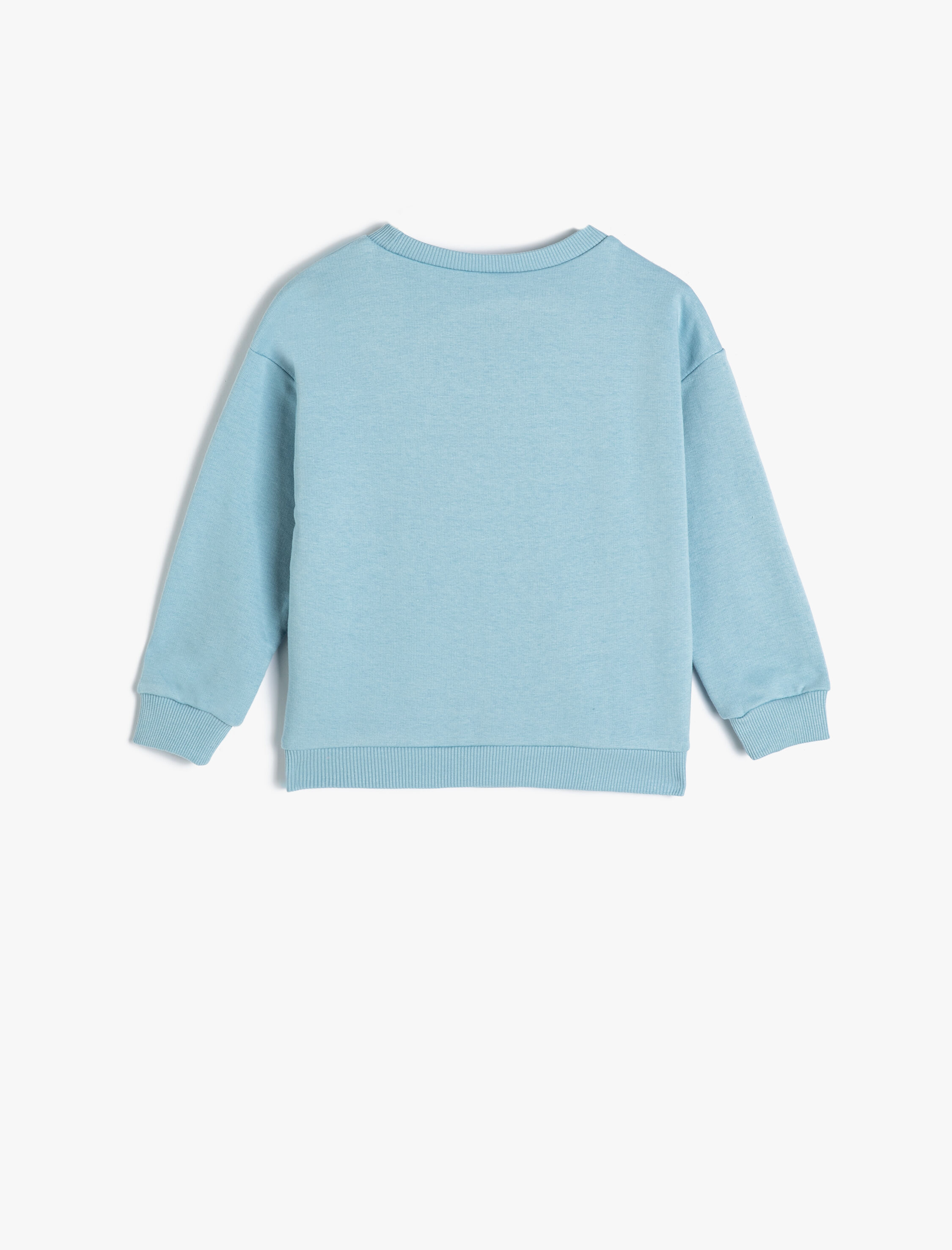  Erkek Bebek Sweatshirt Bisiklet Yaka Uzun Kollu Kaplan Kabartma Baskılı