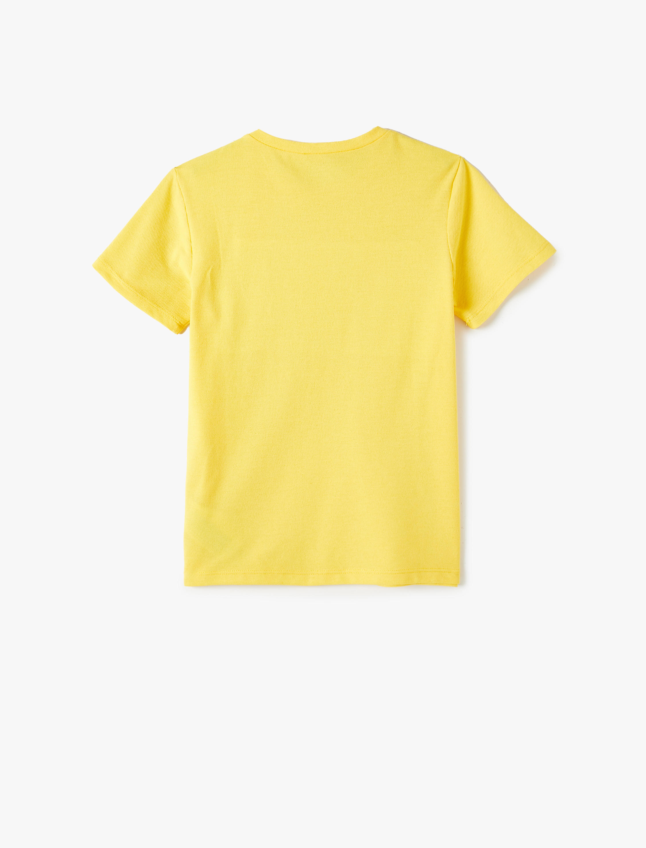  Erkek Çocuk Tişört Kısa Kollu Bisiklet Yaka Kabartma Baskı Detaylı