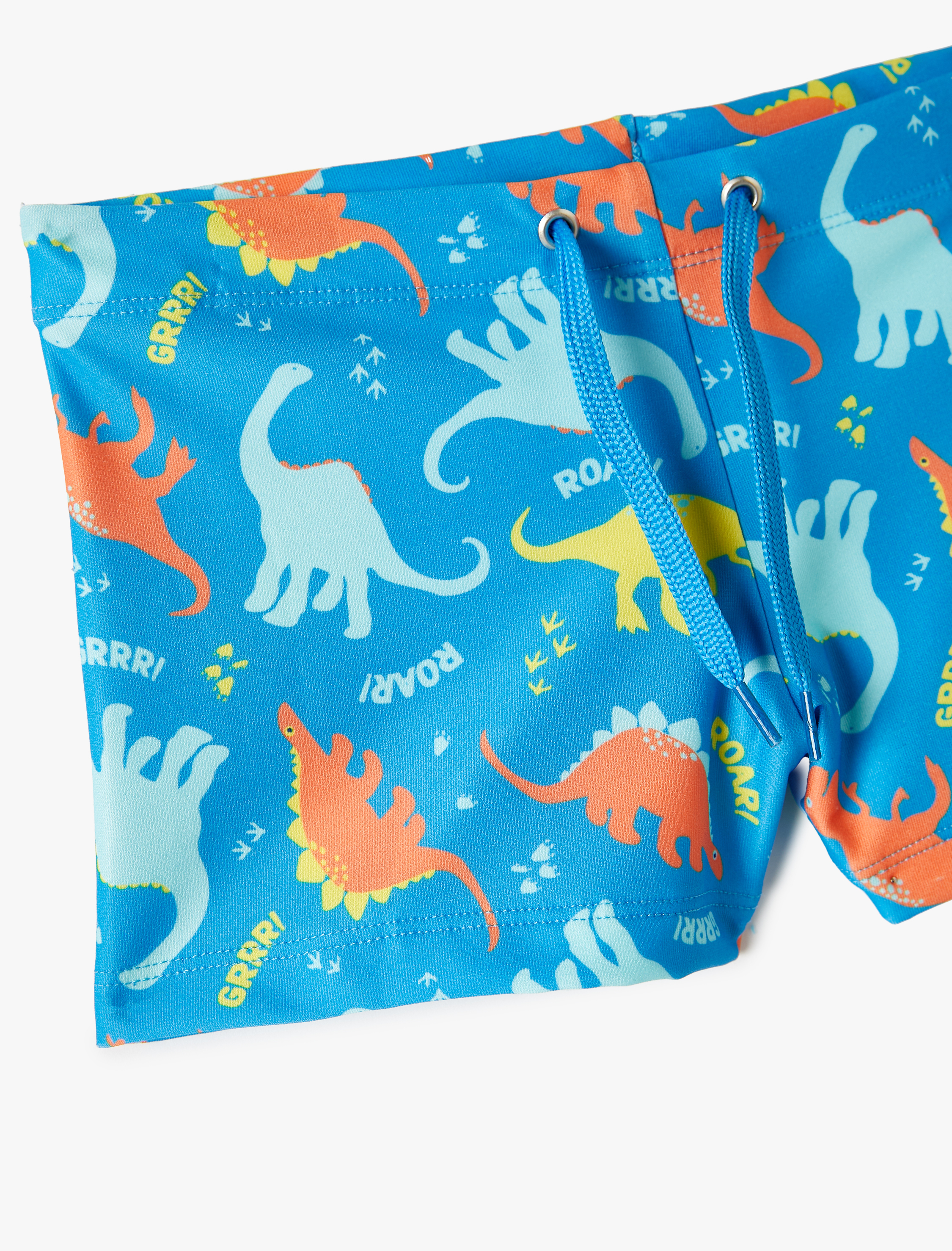  Erkek Çocuk Mayo Dinozor Baskılı Beli Bağlamalı