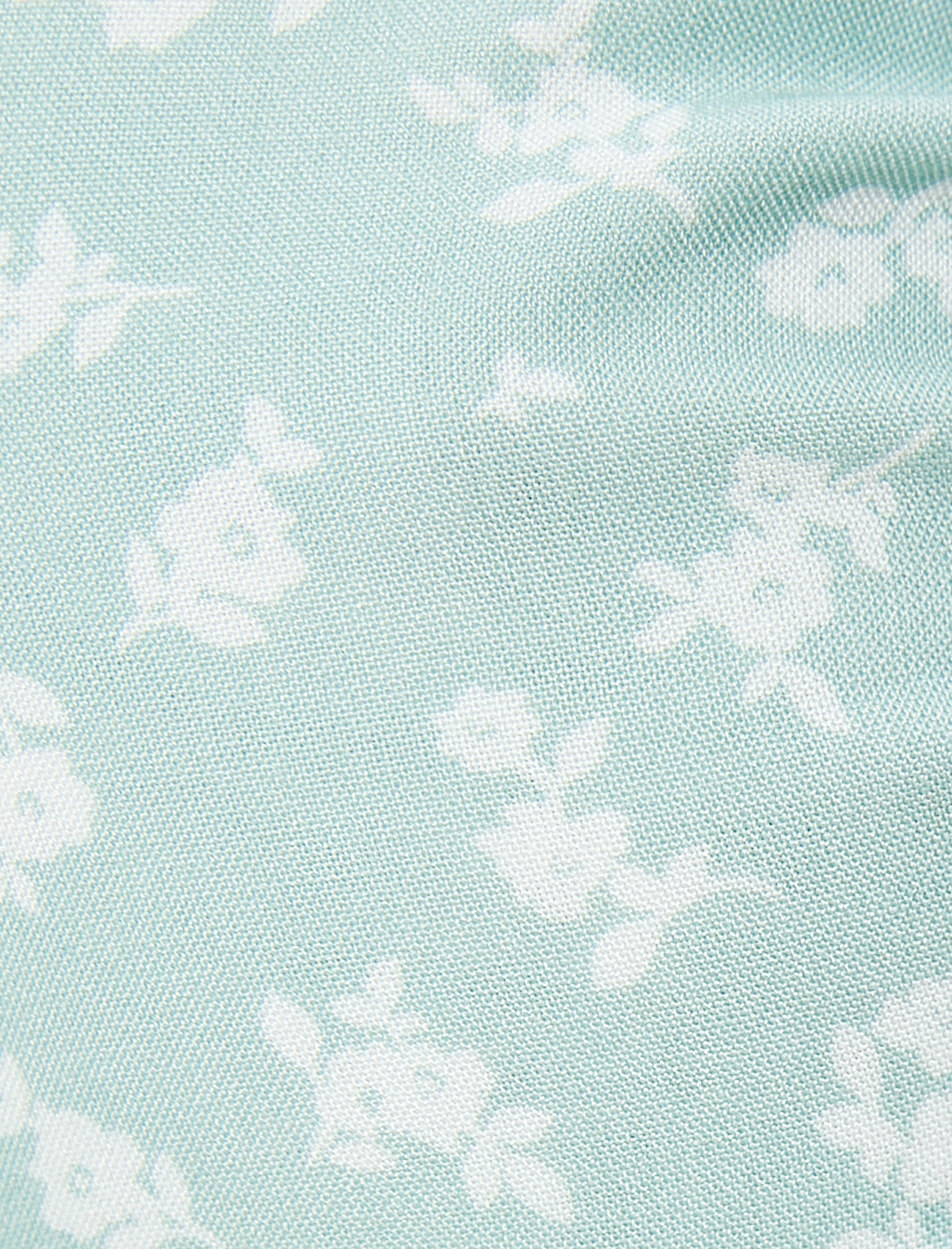   Balon Kol Crop Bluz Çiçekli Düğmeli V Yaka Viskoz Kumaş