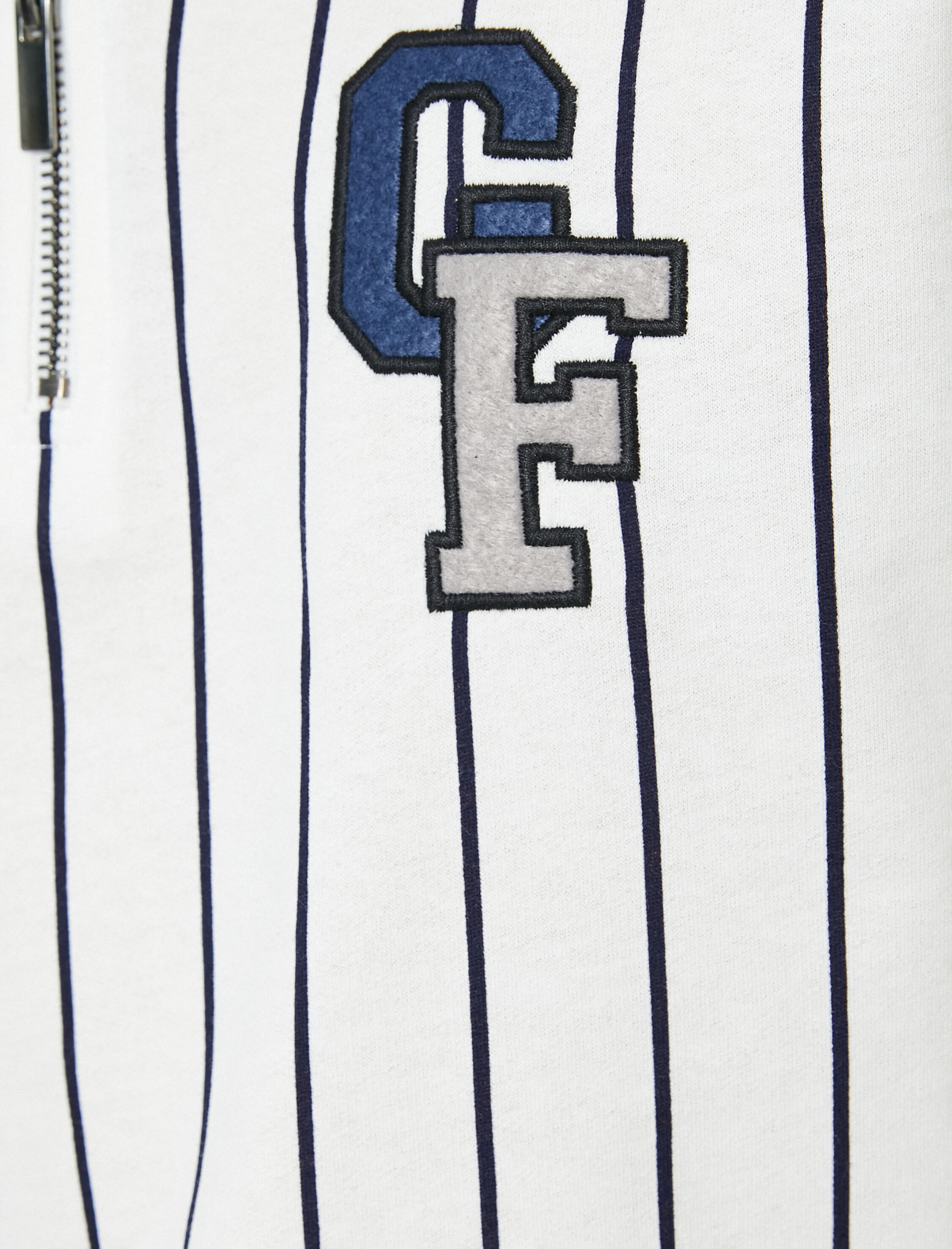   Yarım Fermuarlı Polo Tişört Kolej İşlemeli Kısa Kollu