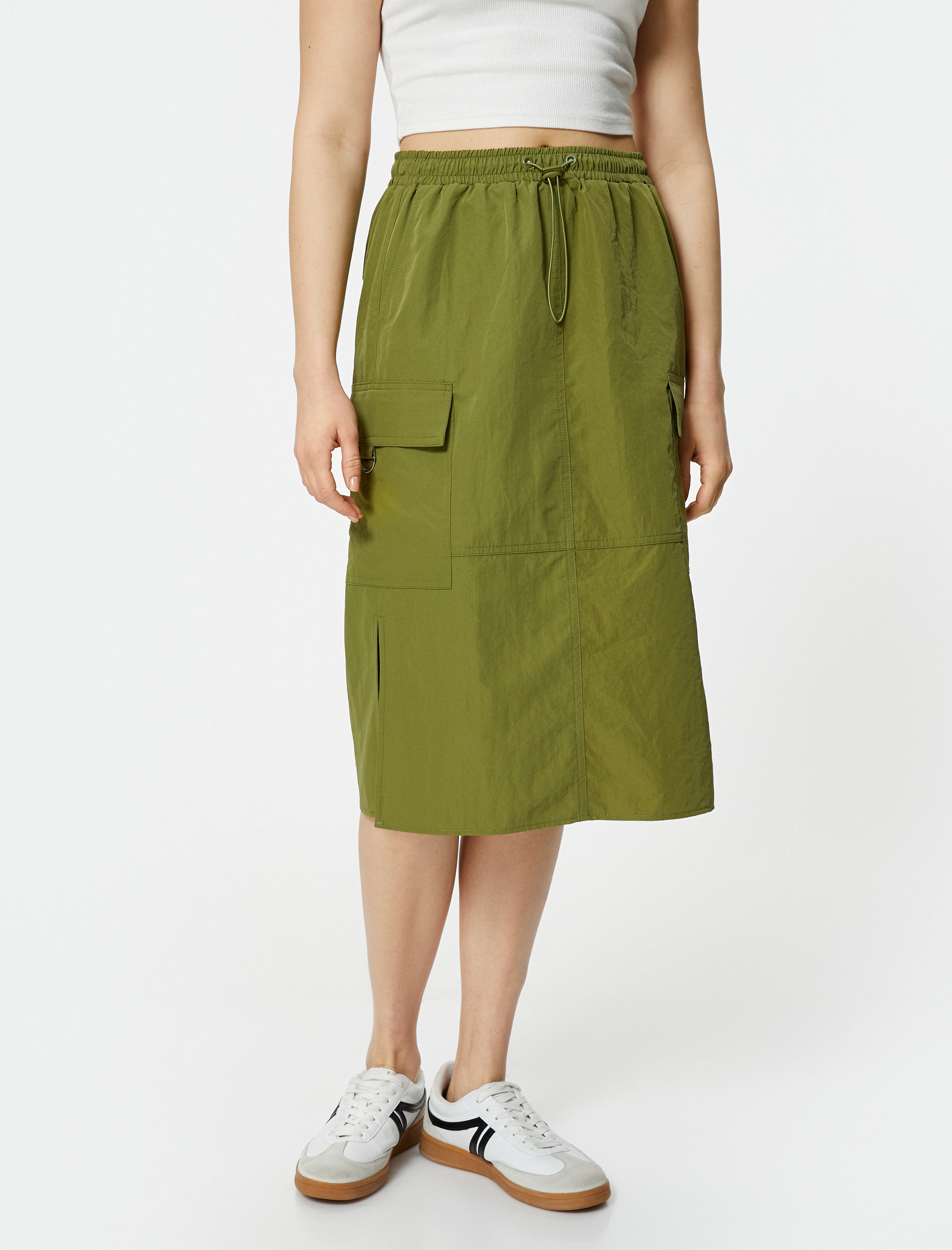   Paraşüt Etek Kargo Cepli Beli Lastikli Stoperli