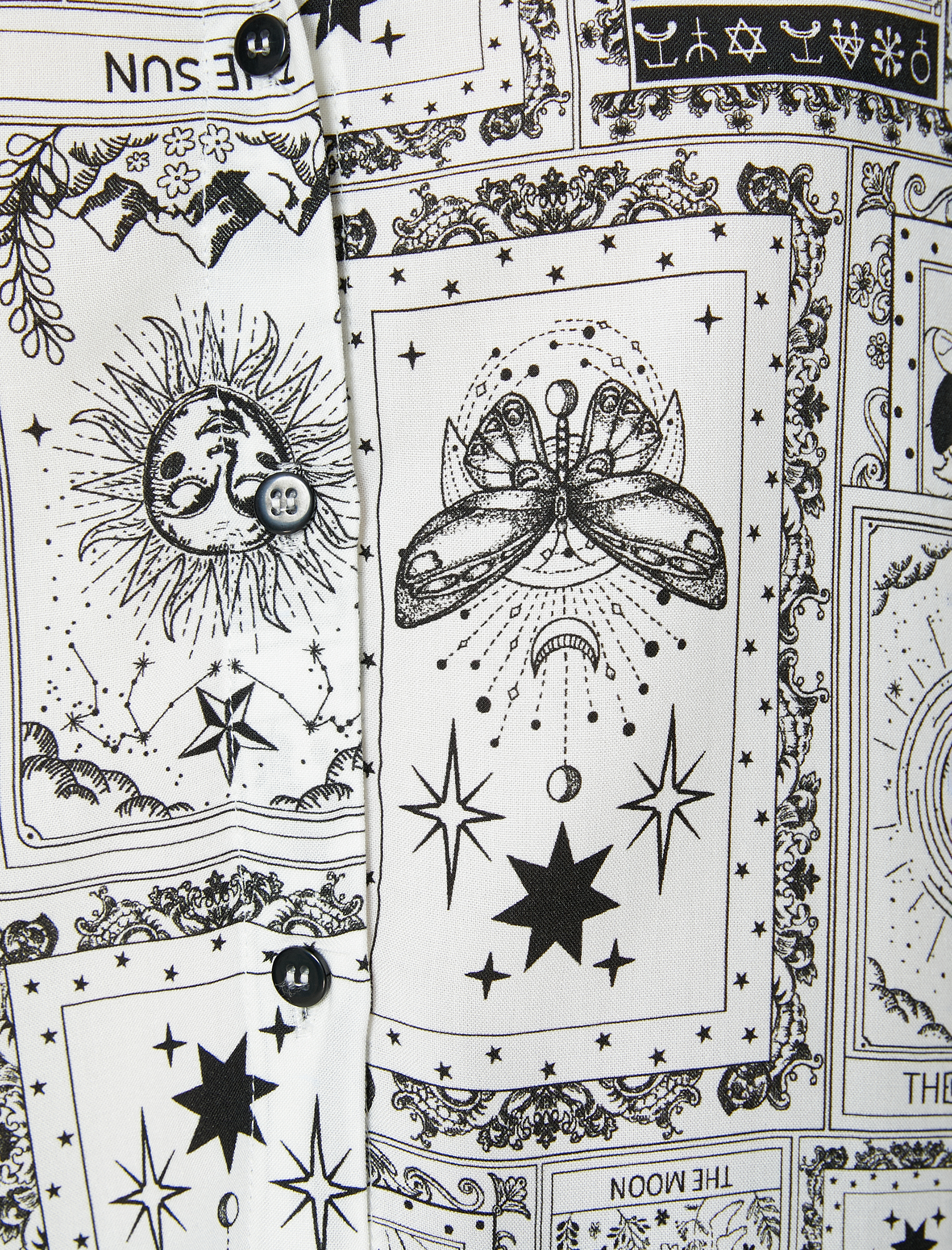   Viskoz Oversize Gömlek Baskılı Kısa Kollu