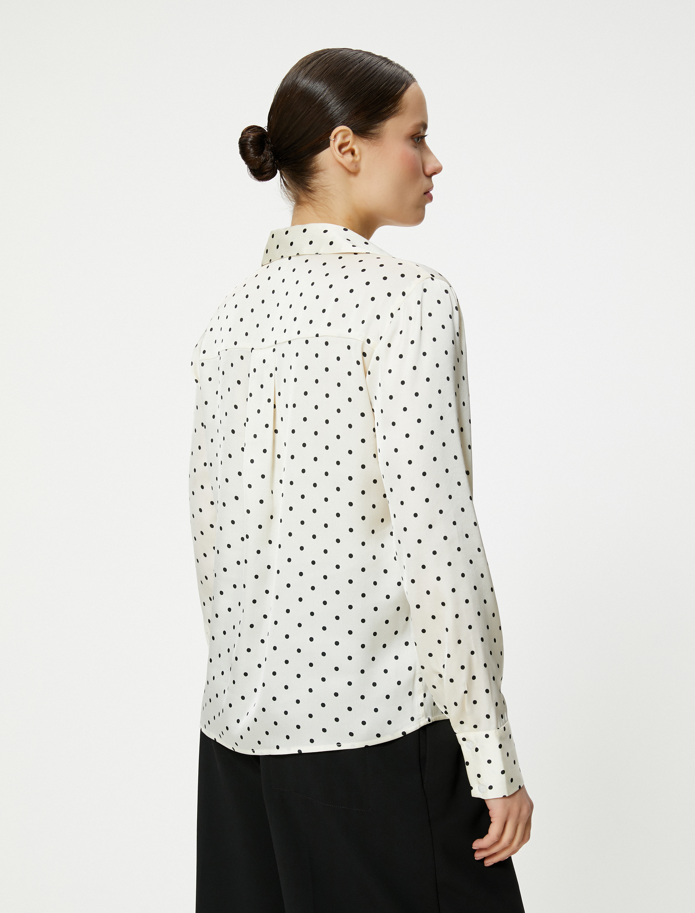   Desenli Uzun Kollu Düğmeli Gömlek