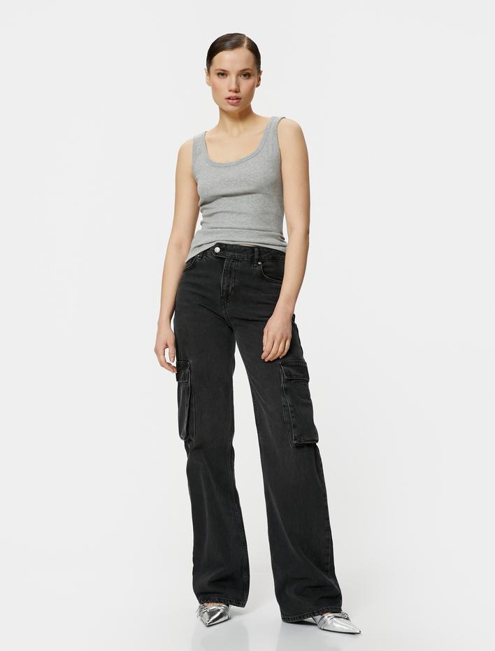  Fitilli Atlet U Yaka Kalın Askılı