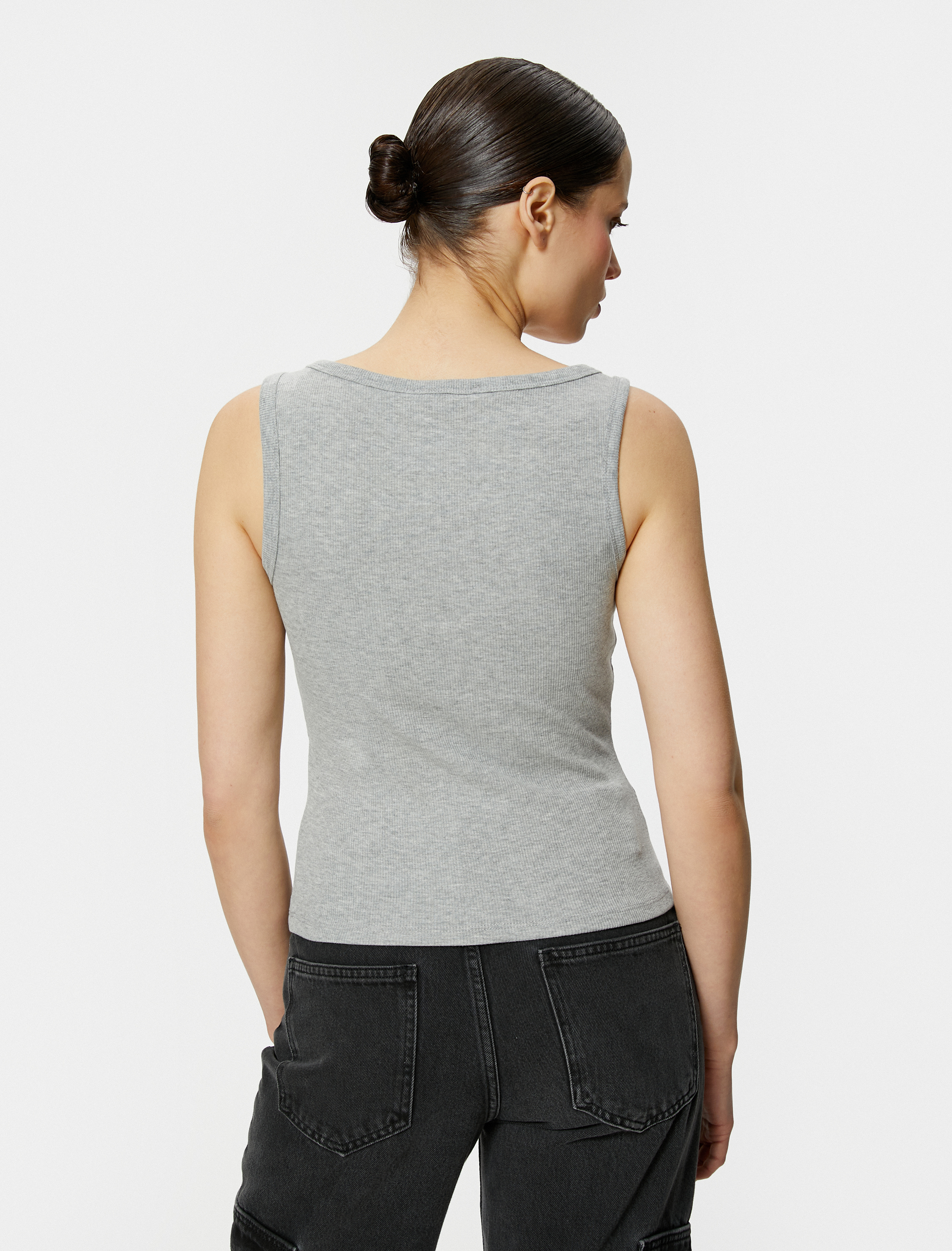   Fitilli Atlet U Yaka Kalın Askılı