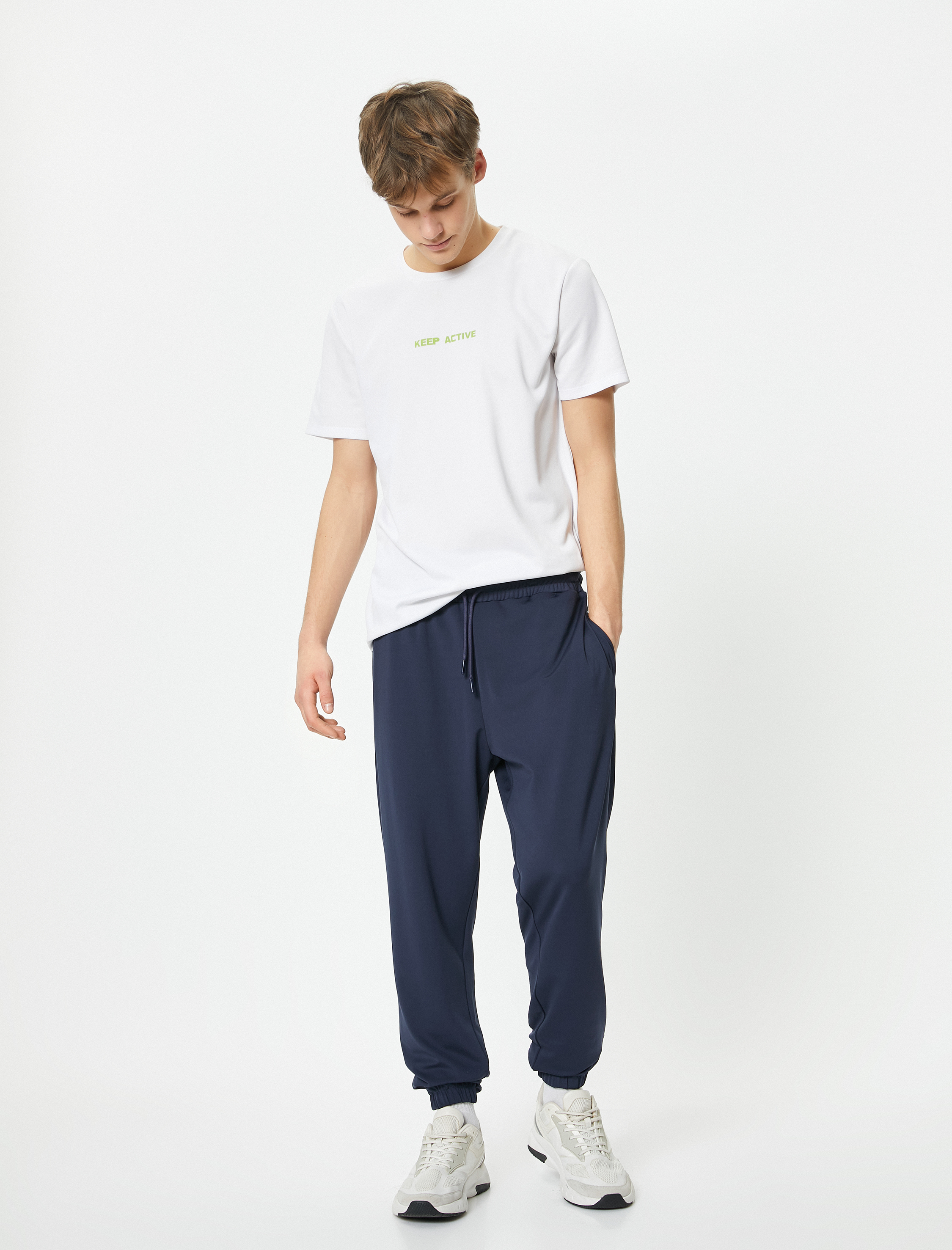   Jogger Spor Eşofman Altı Beli Bağcıklı Cepli