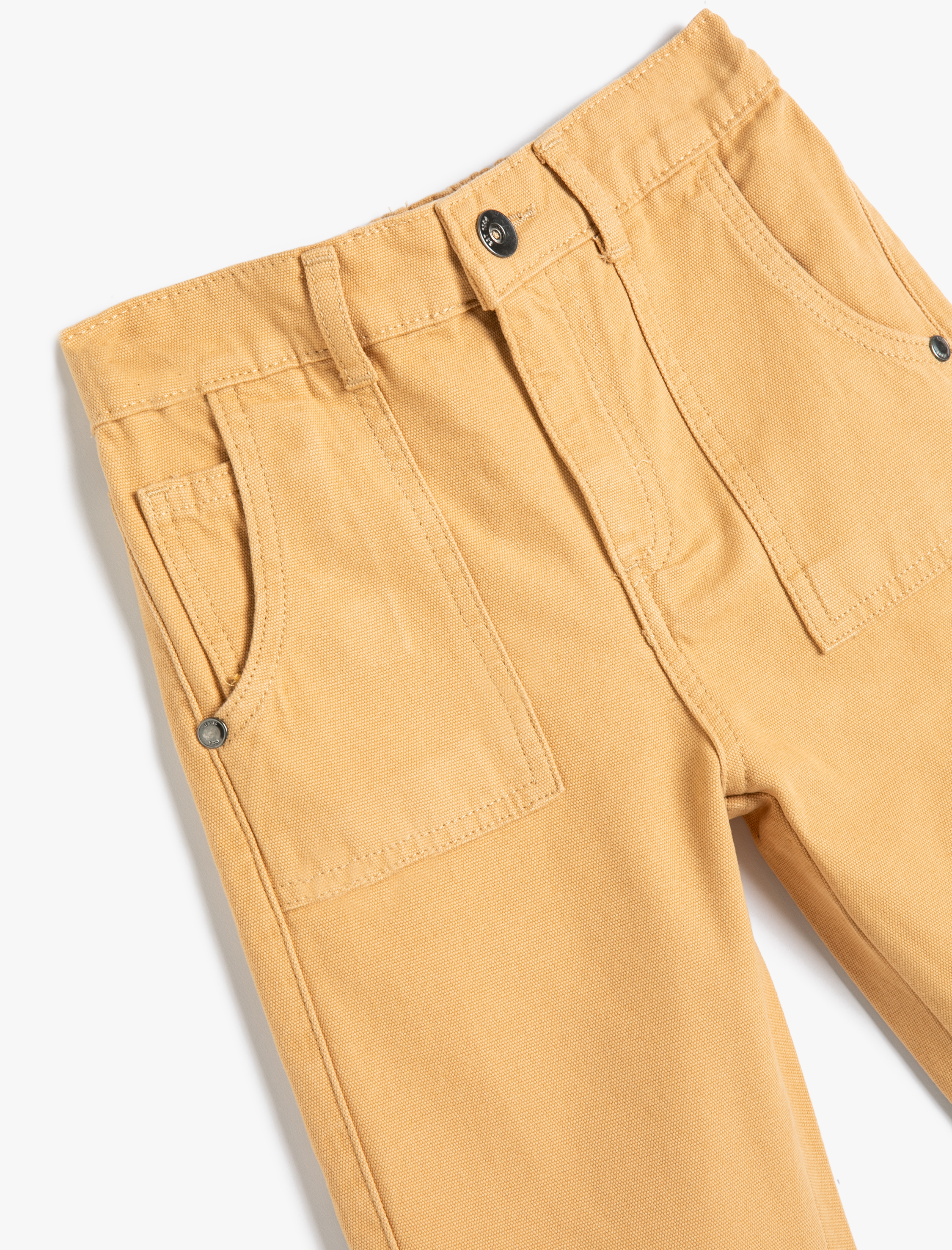  Erkek Çocuk Chino Pantolon Pamuklu Cepli