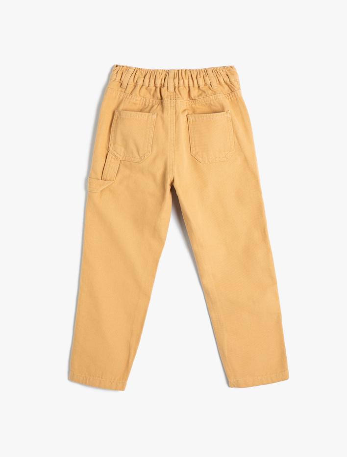 Erkek Çocuk Chino Pantolon Pamuklu Cepli