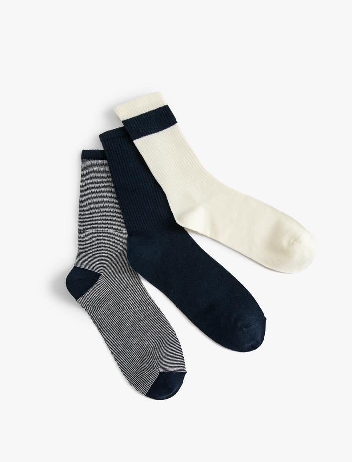Erkek 3'lü Soket Çorap Seti Çok Renkli