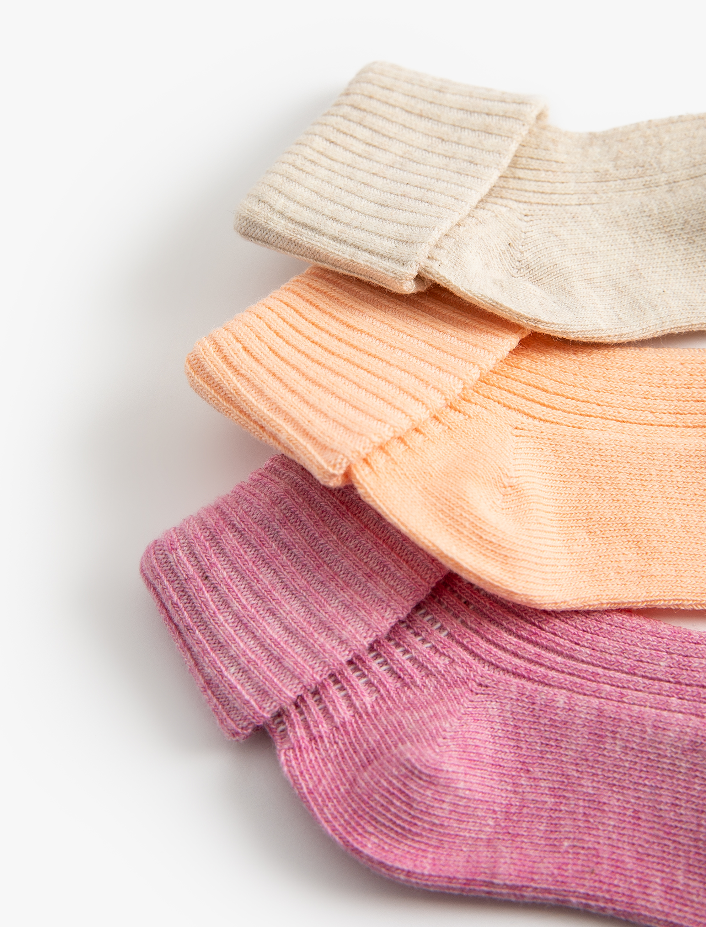  Kız Bebek 3’lü Basic Çorap Seti Pamuklu