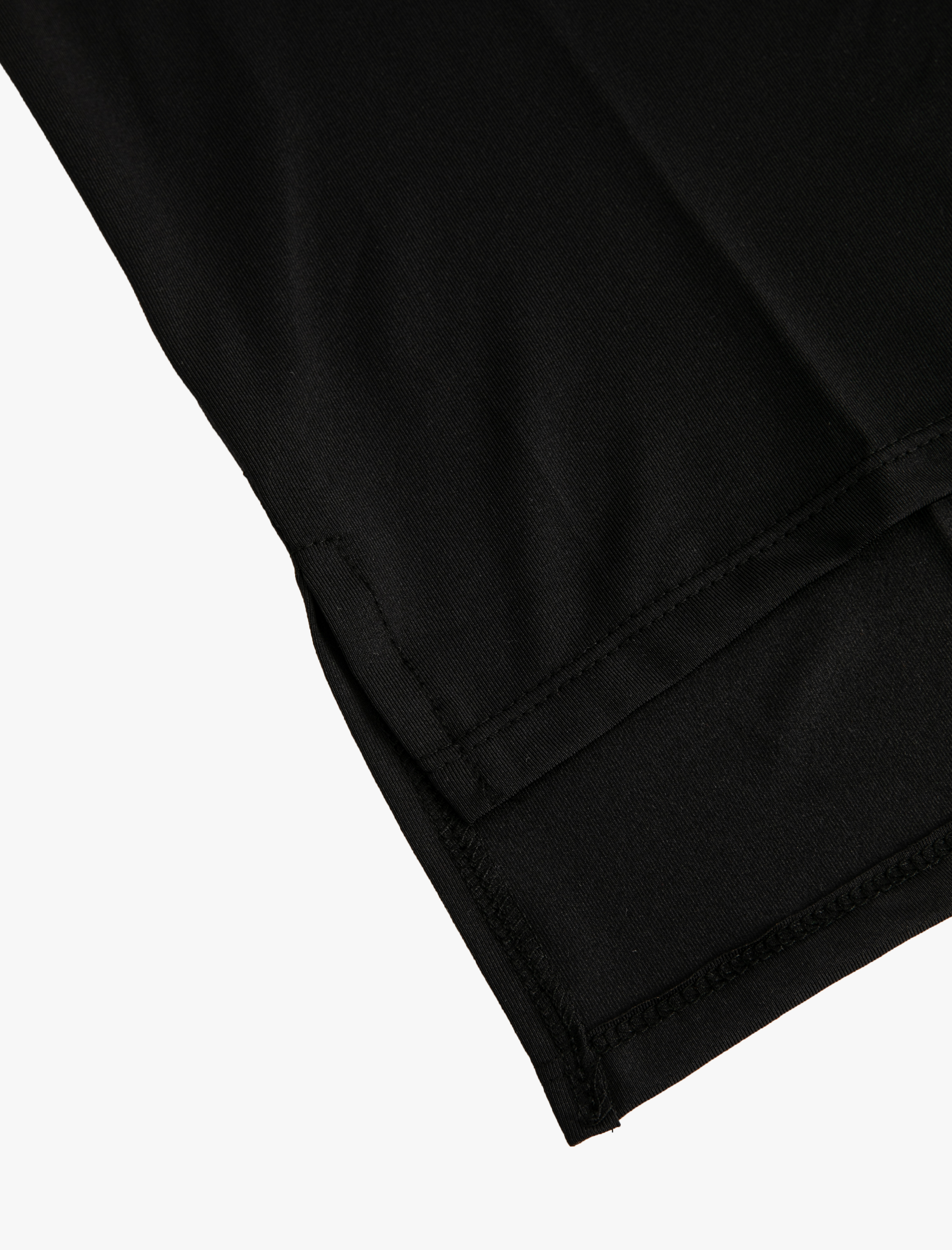   Kolsuz Spor Tişört Düşük Omuz Kalça Boy Bisiklet Yaka