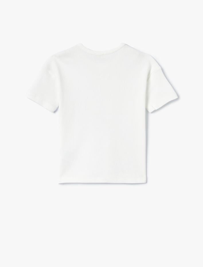 Erkek Çocuk Tişört Kısa Kollu Bisiklet Yaka Slogan Baskılı Pamuklu