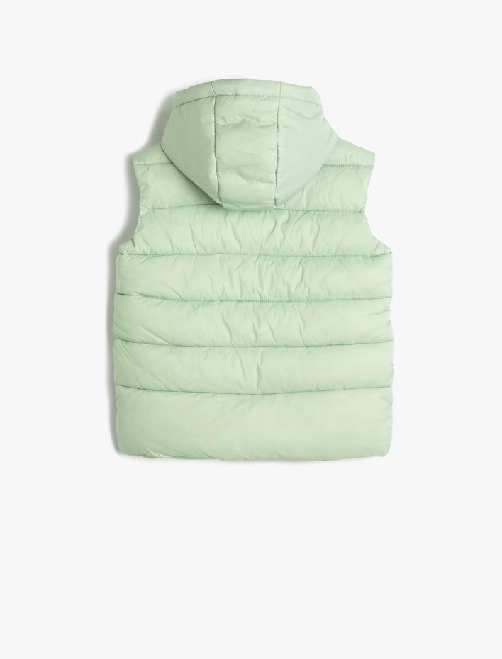 Kız Çocuk Basic Şişme Yelek Kapşonlu