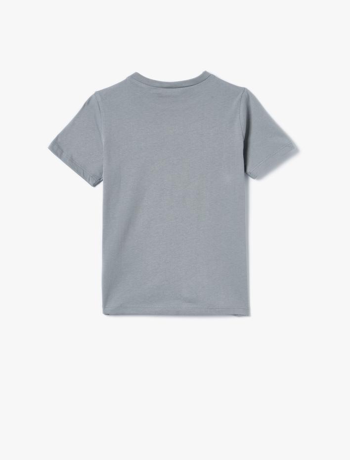 Erkek Çocuk Tişört Oyun Temalı Kısa Kollu Bisiklet Yaka Pamuklu