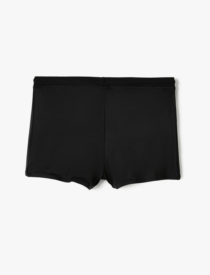  Kısa Deniz Şortu Beli Bağcıklı