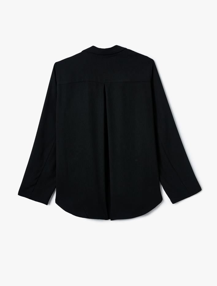  Blazer Ceket Kruvaze Düğmeli Katlanabilir Kollu Rahat Kesim