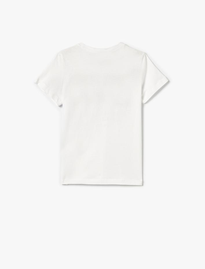 Erkek Çocuk Tişört Kısa Kollu Kaykay Temalı Bisiklet Yaka Pamuklu