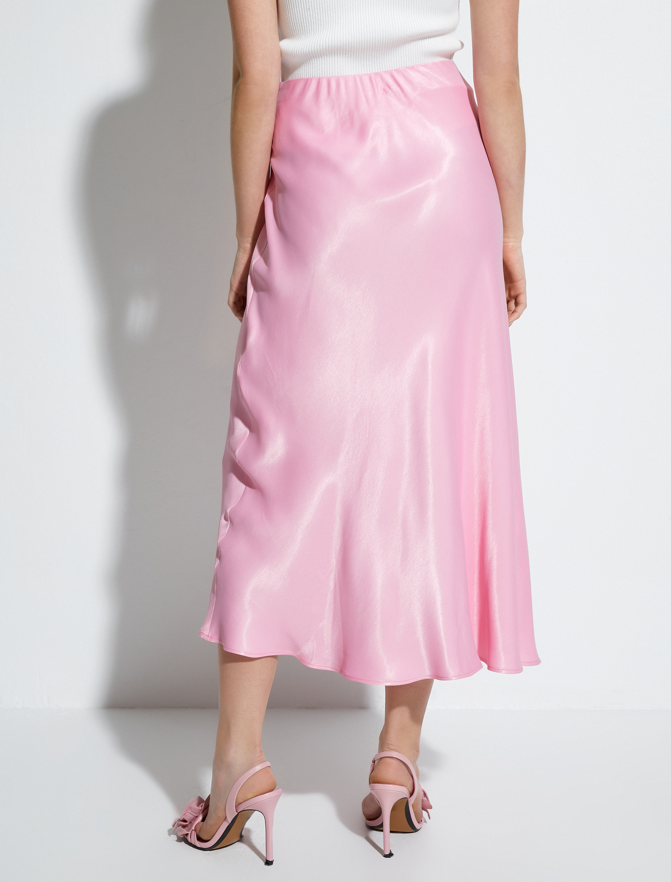   Midi Saten Etek Normal Bel