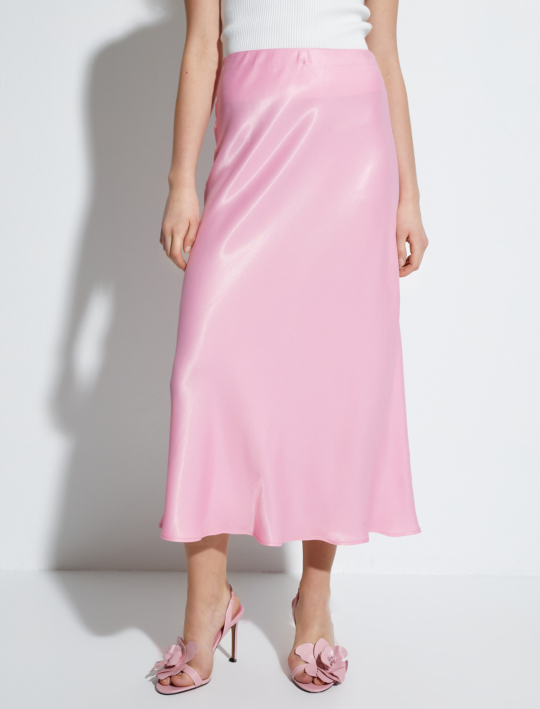   Midi Saten Etek Normal Bel