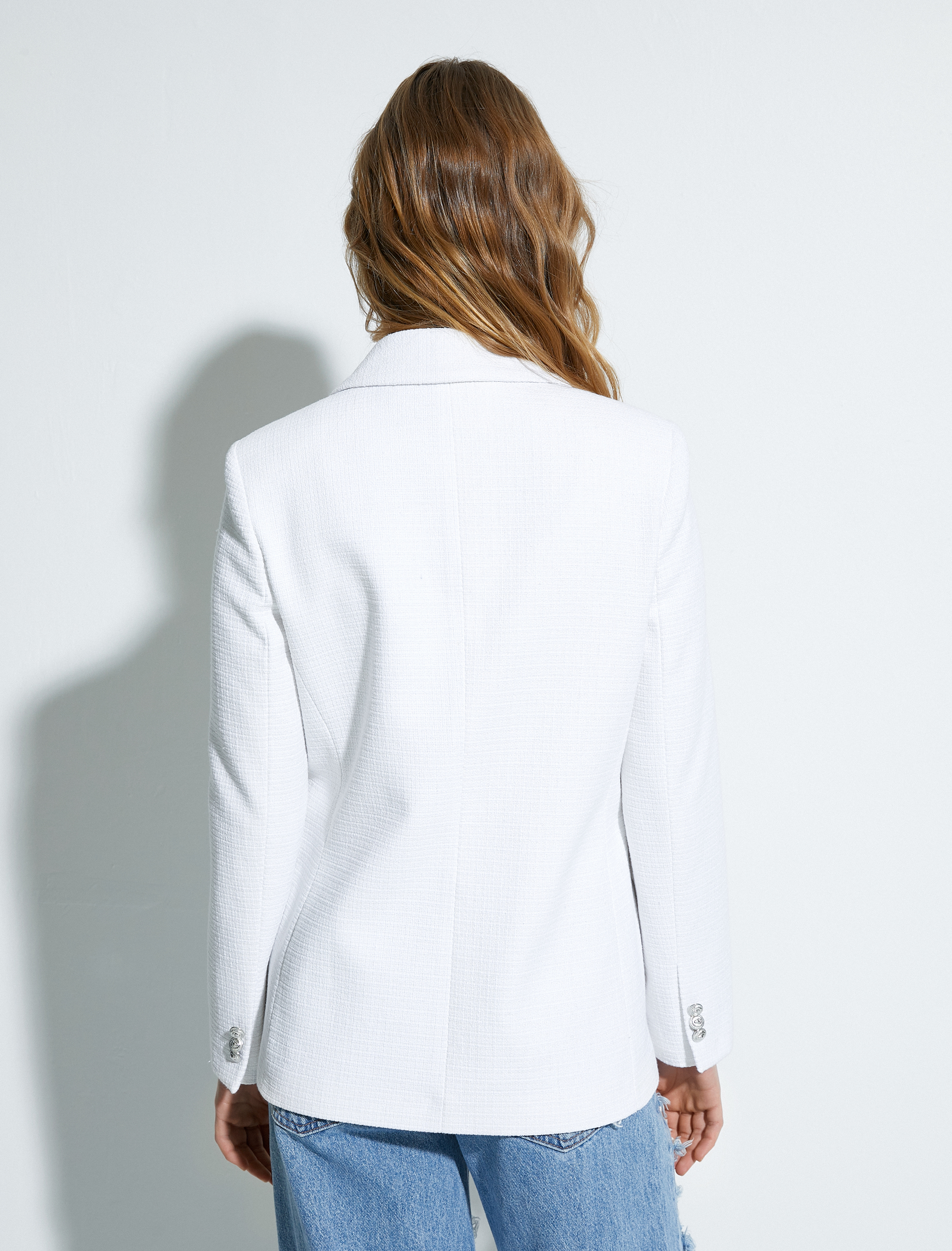   Blazer Tüvit Ceket Gold Düğmeli Kapaklı Cepli