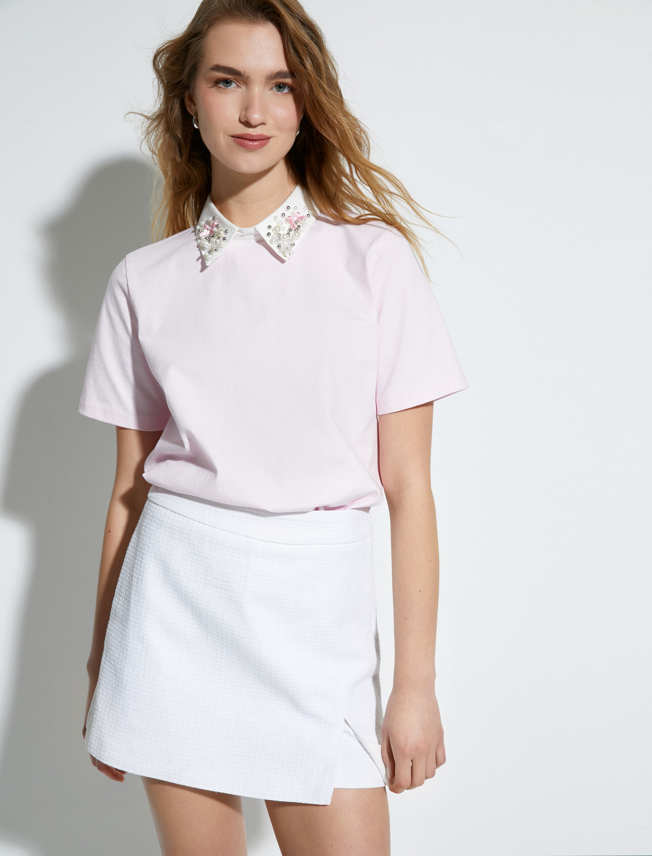   Tüvit Şort Etek Mini Normal Bel