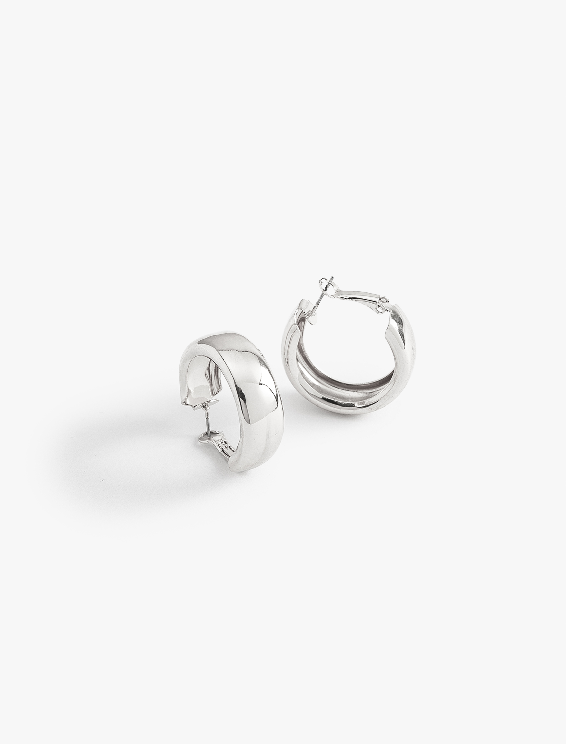  Kadın Çelik Halka Küpe Kalın