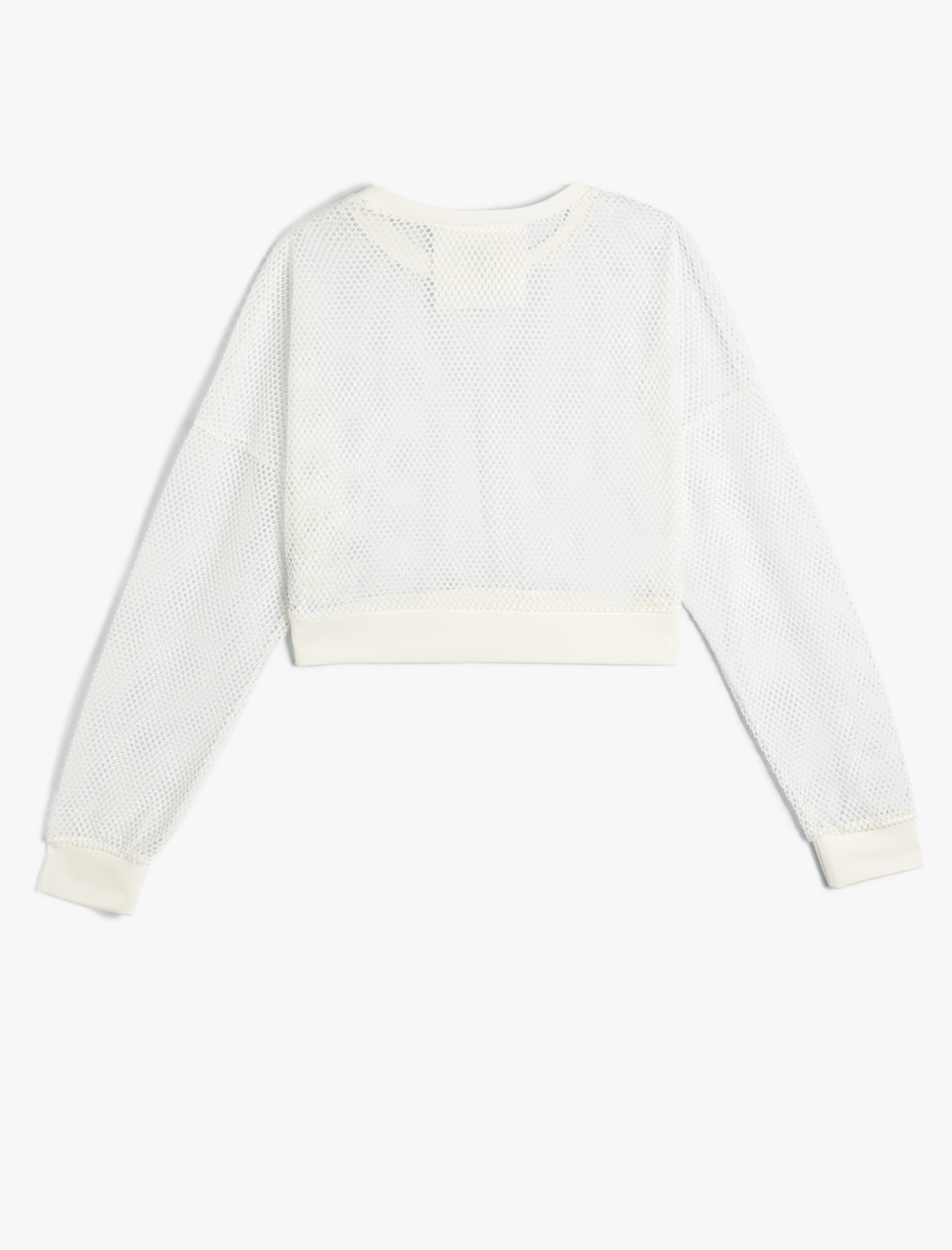   Crop File Tişört Spor Uzun Kollu Bisiklet Yaka