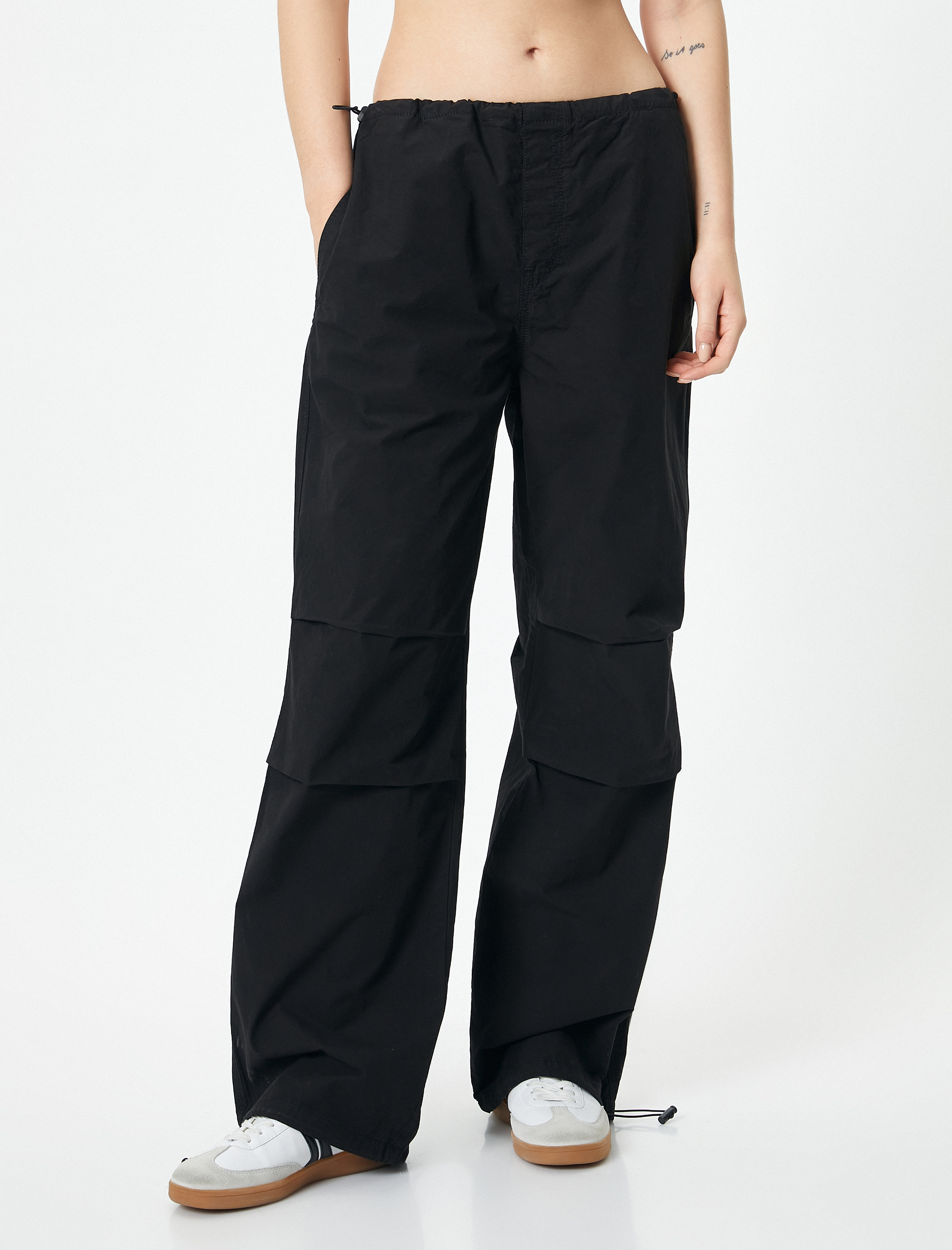   Paraşüt Pantolon Oversize Cepli Pamuklu Rahat Kalıp