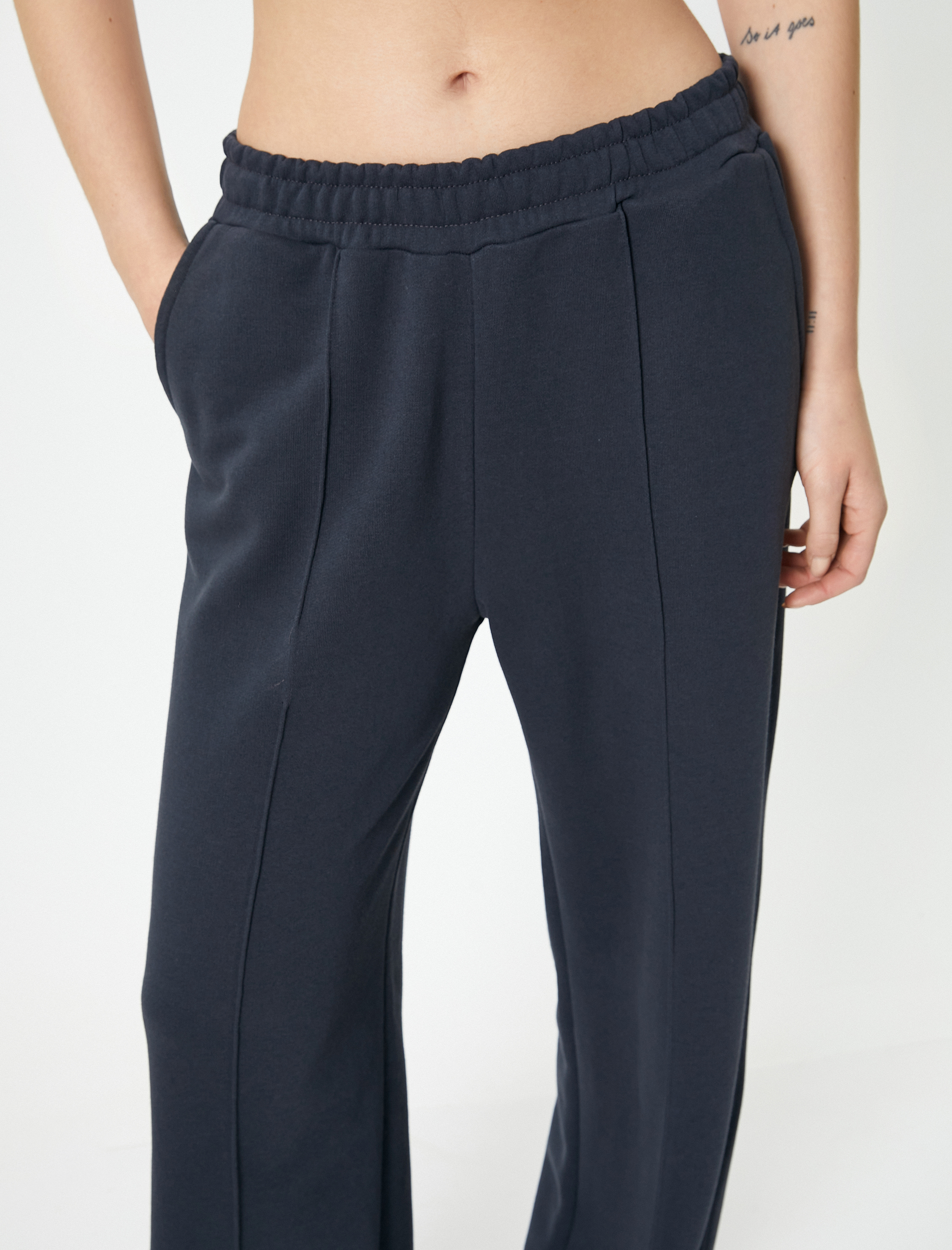   Geniş Paça Eşofman Altı Cepli Rahat Kalıp