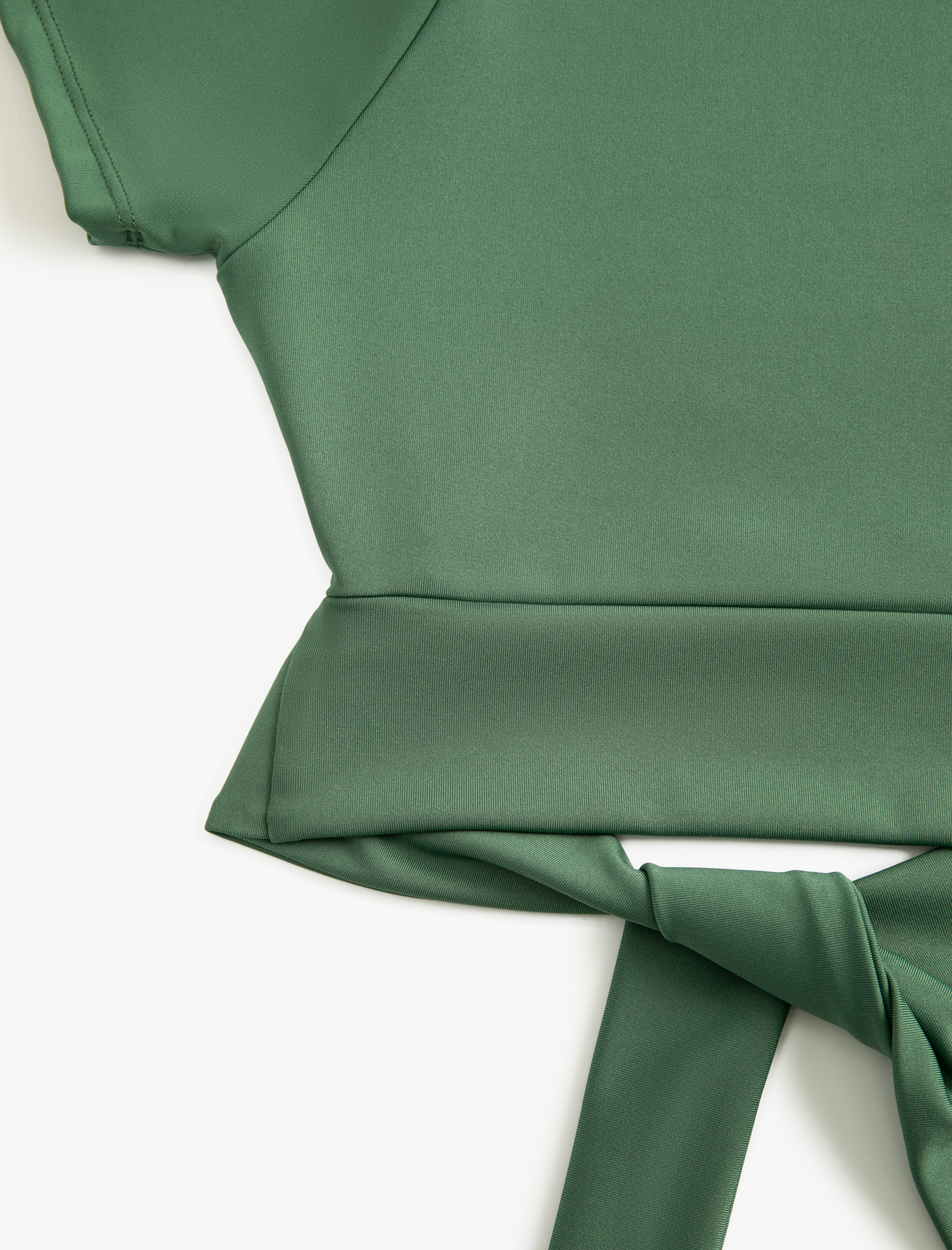   Crop Yoga Tişört Bağlama Detaylı Kısa Kollu Bisiklet Yaka