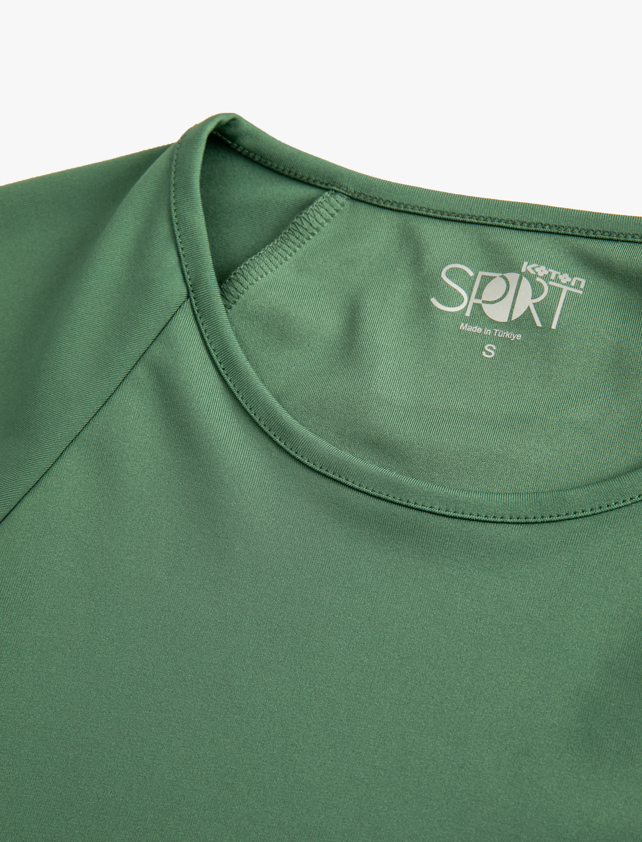   Crop Yoga Tişört Bağlama Detaylı Kısa Kollu Bisiklet Yaka