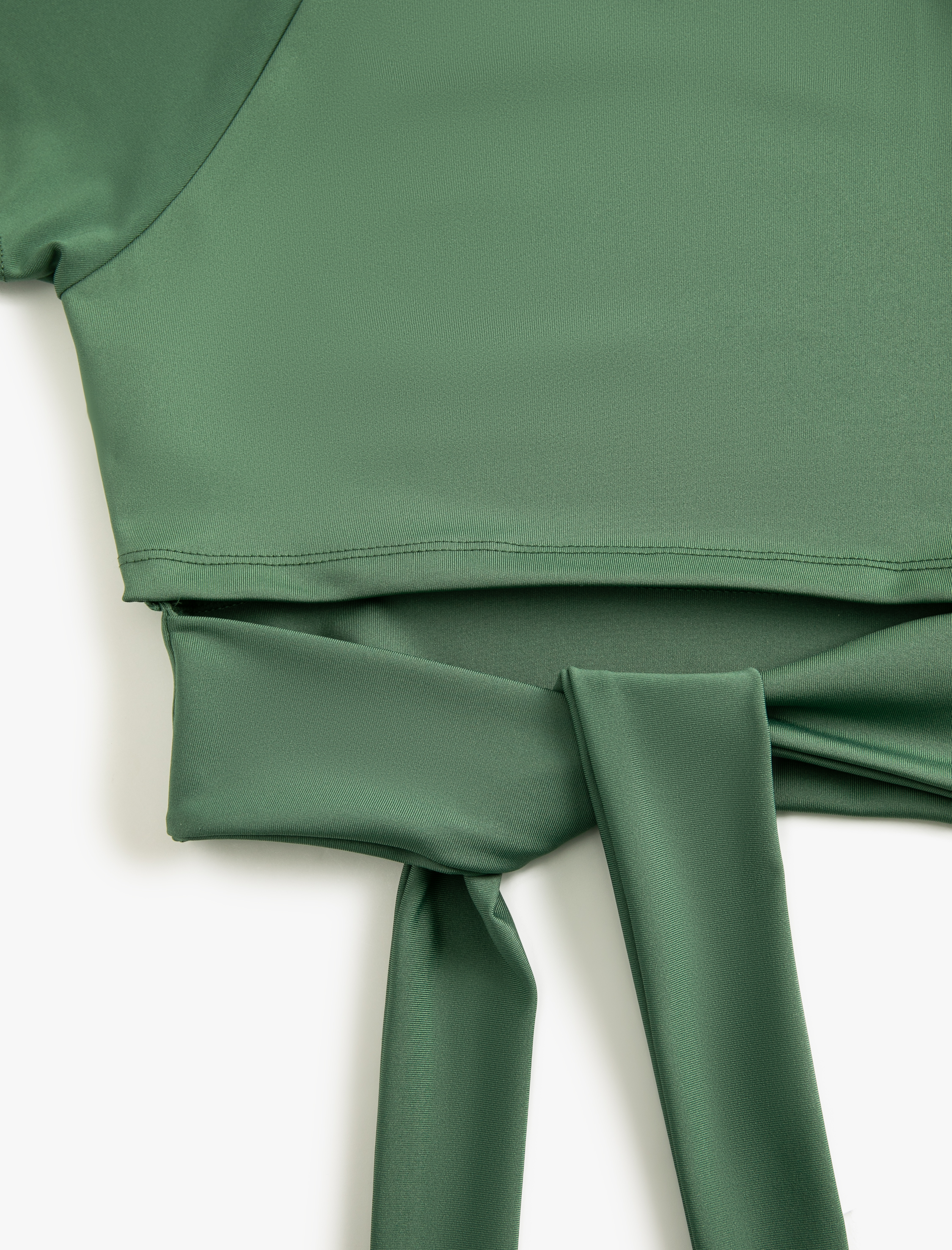   Crop Yoga Tişört Bağlama Detaylı Kısa Kollu Bisiklet Yaka