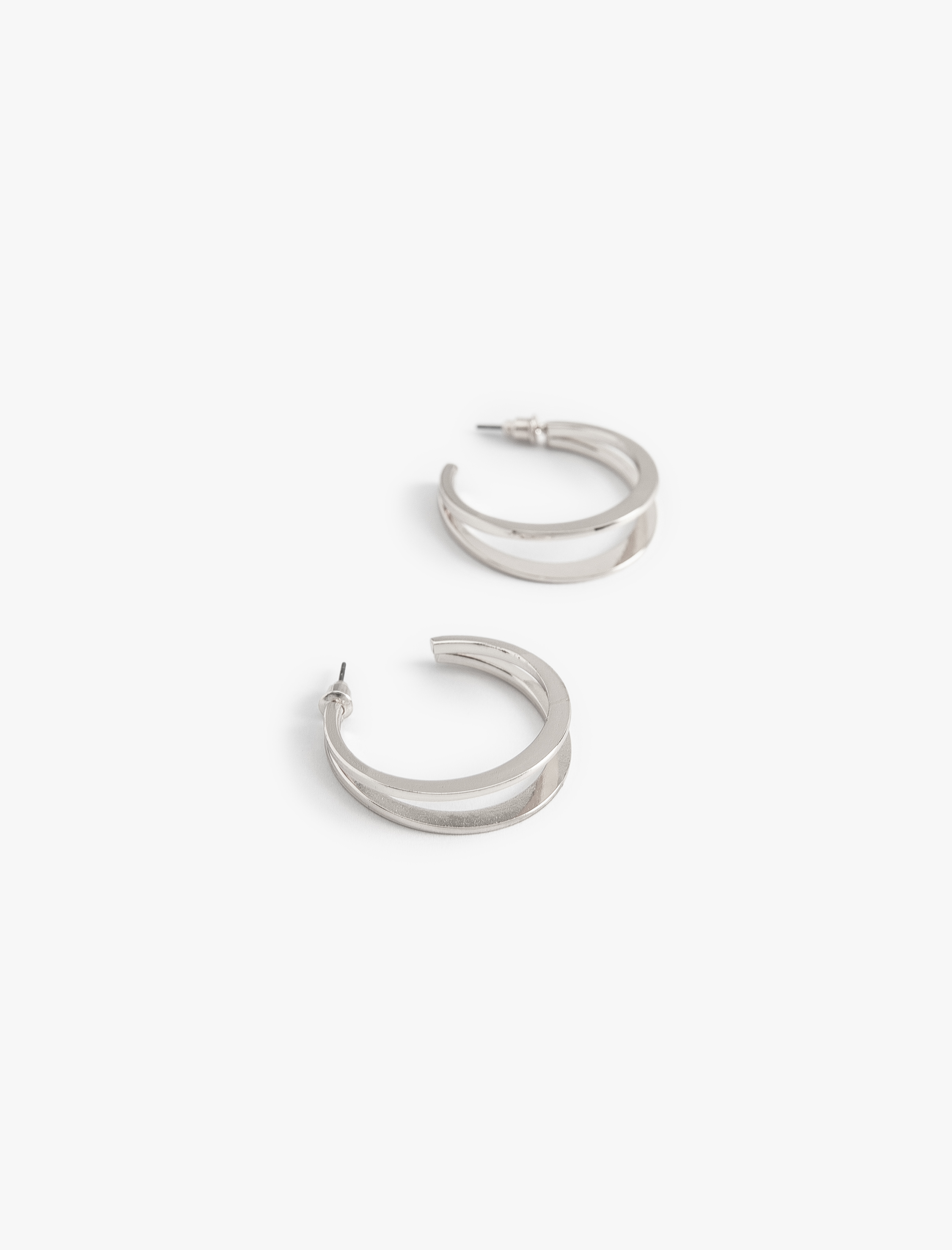  Kadın Çelik Halka Küpe 2 Sıra