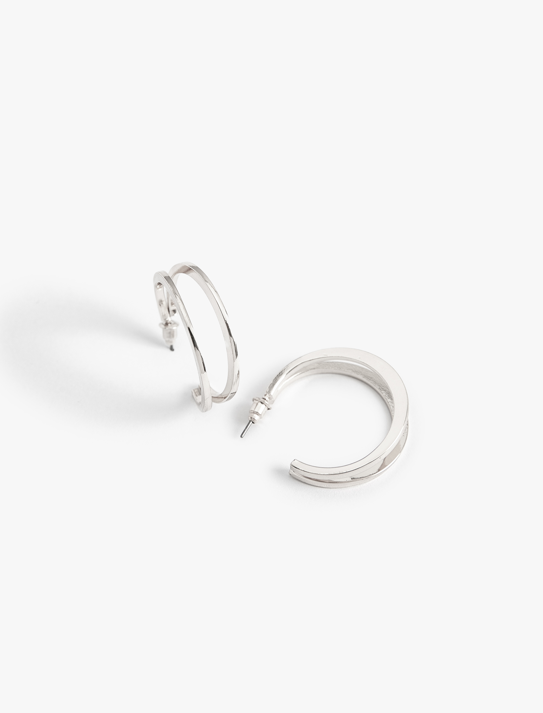  Kadın Çelik Halka Küpe 2 Sıra