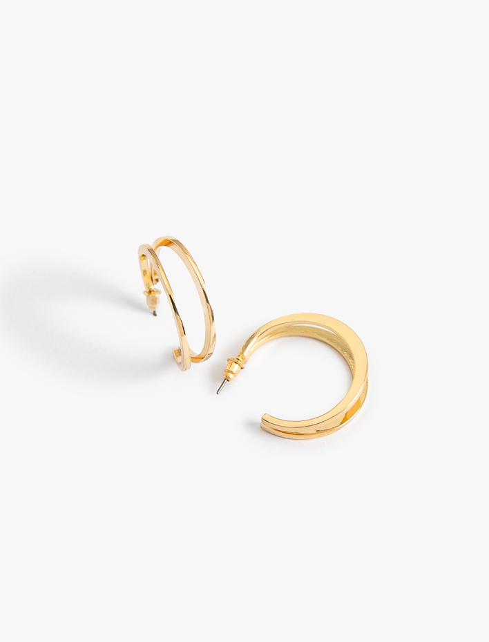 Kadın Çelik Halka Küpe Kalın