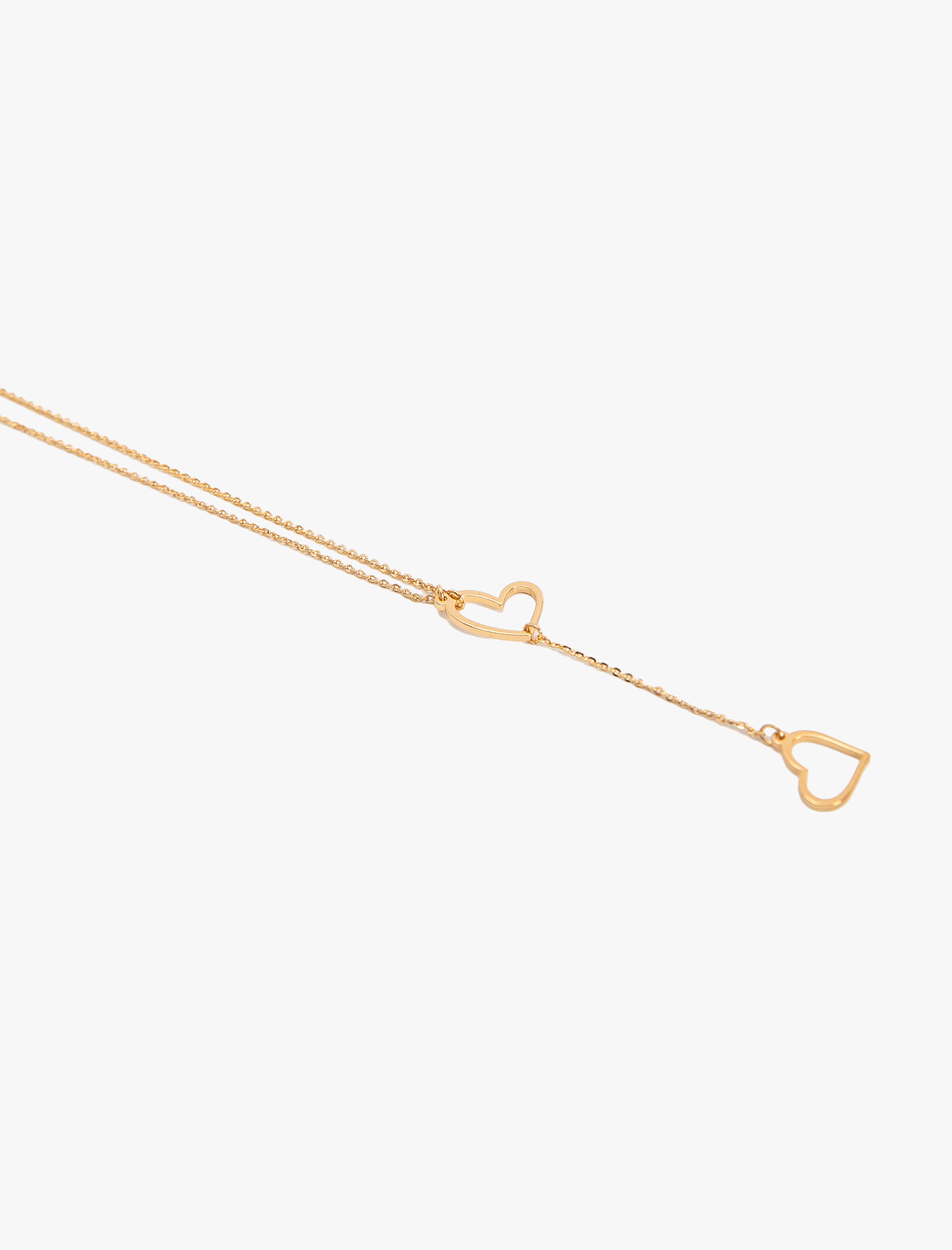  Kadın Kalpli Zincir Kolye Çelik Karışımlı