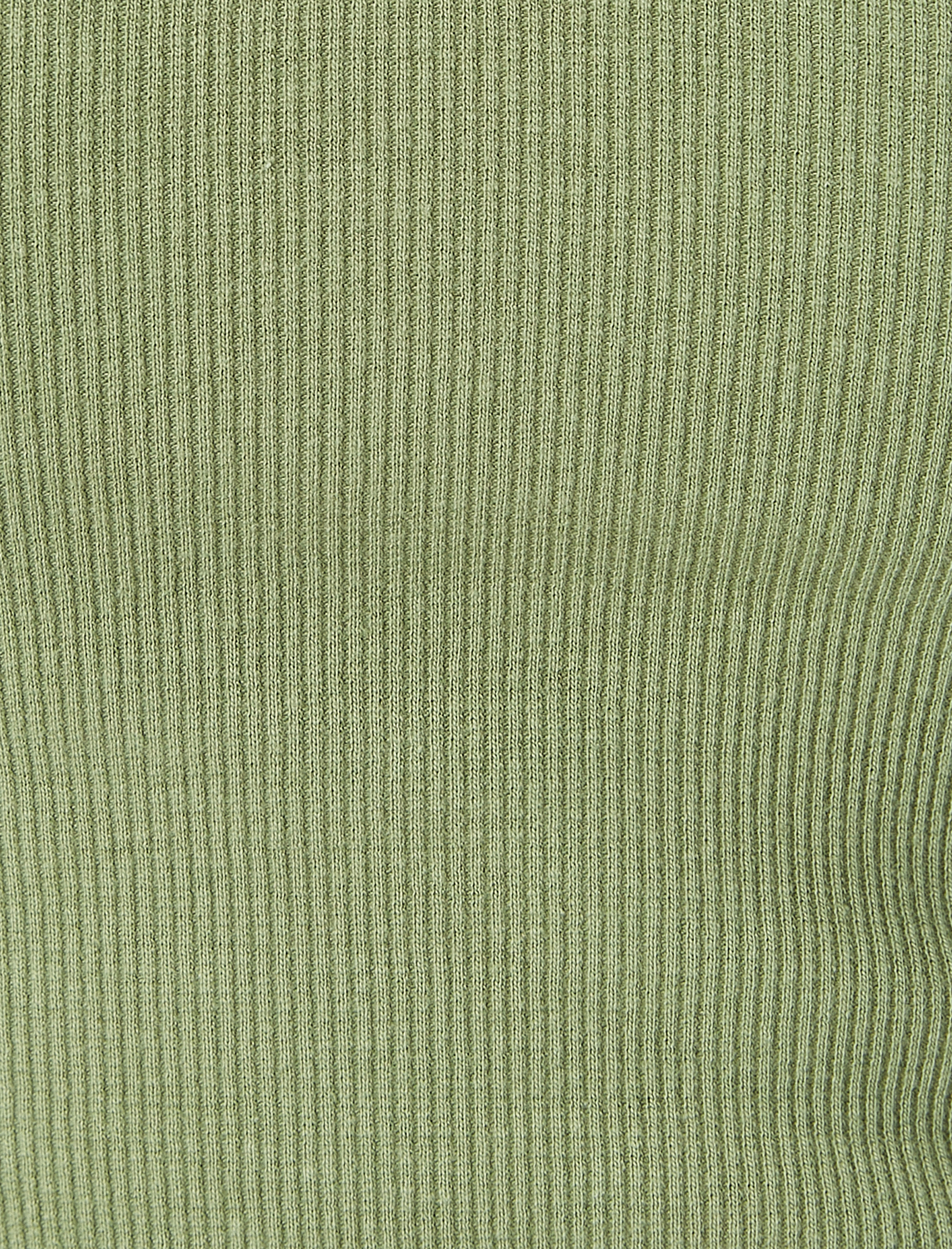   Crop V Yaka Atlet Pamuklu Ribanalı Slim Fit