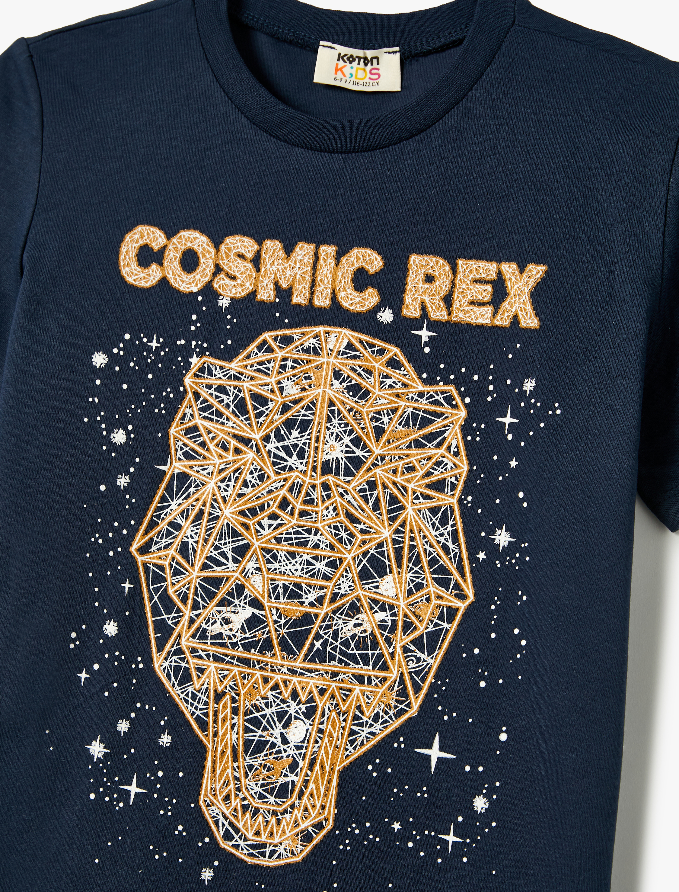  Erkek Çocuk Baskılı Tişört Bisiklet Yaka Kısa Kollu Pamuklu