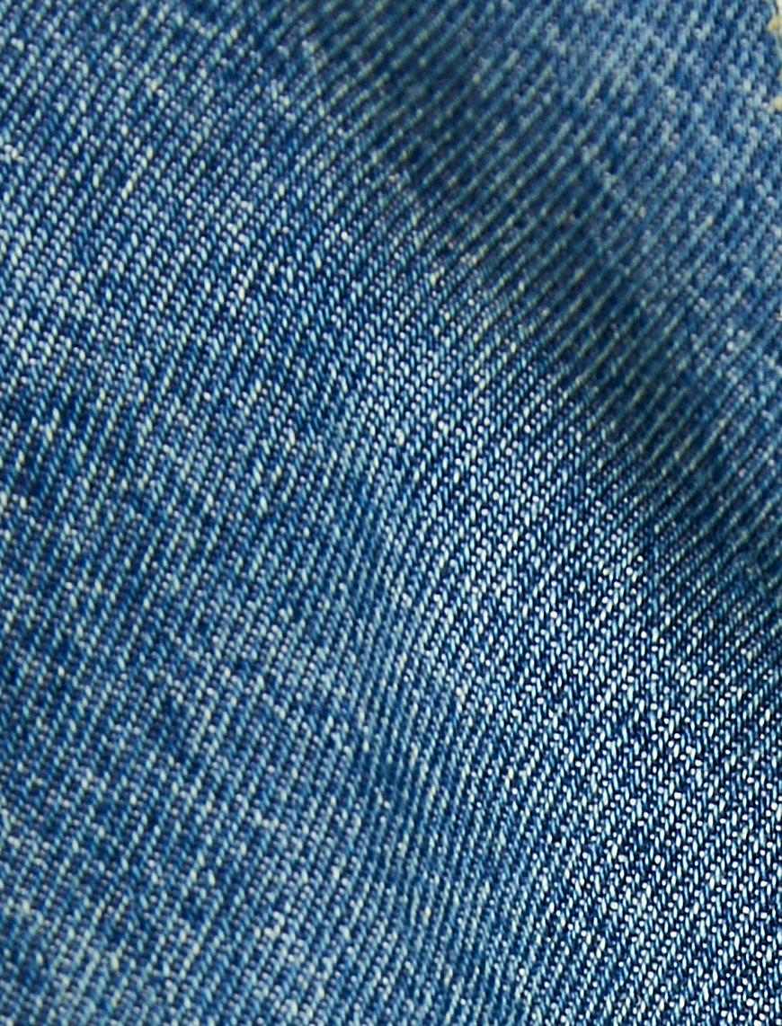   Kısa Kot Ceket Kapaklı Cep Detaylı Gömlek Yaka Pamuklu