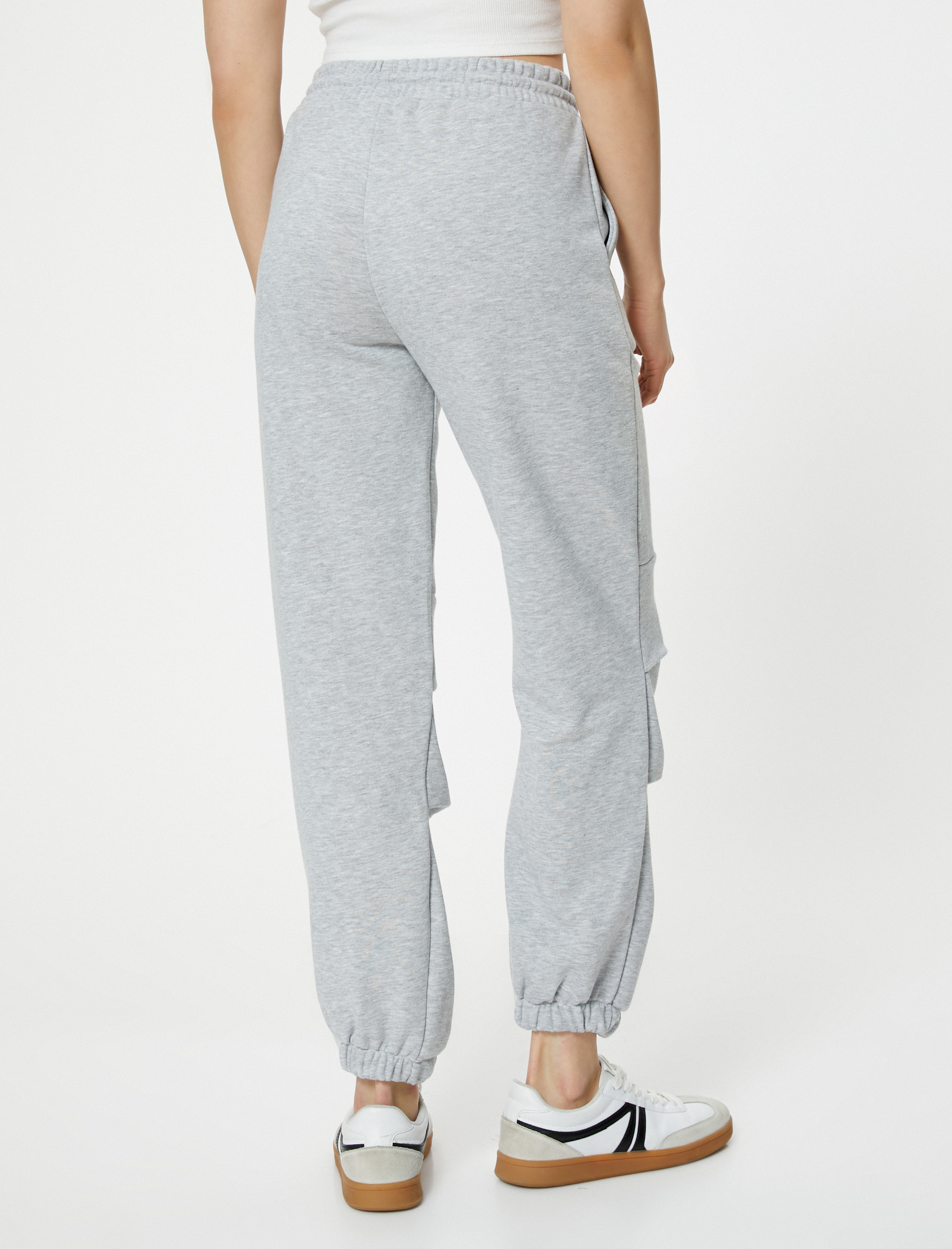   Jogger Pantolon Beli Bağlamalı Cepli Paçaları Elastik